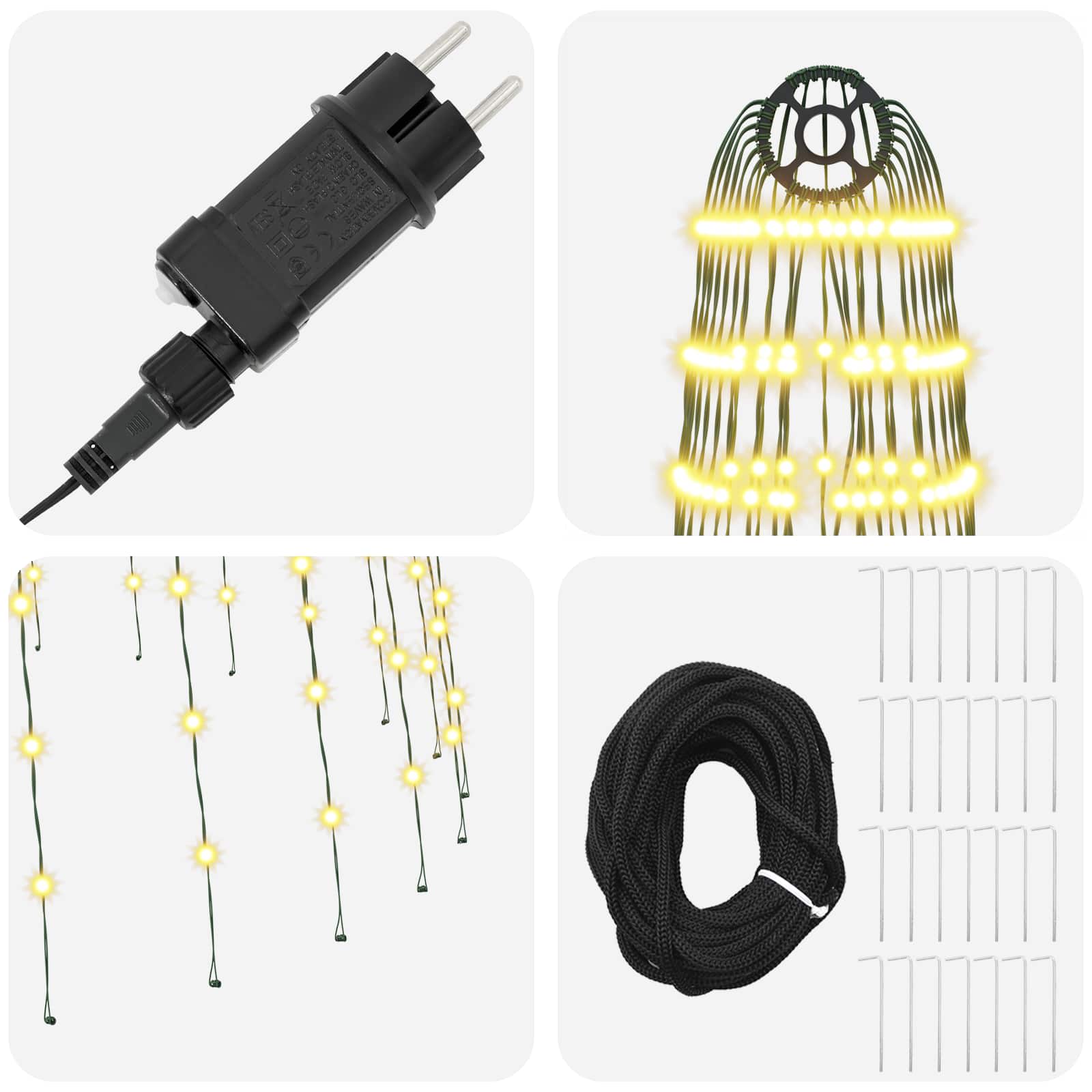 Luci per albero di Natale con 28 LED 1148 LED Bianco caldo