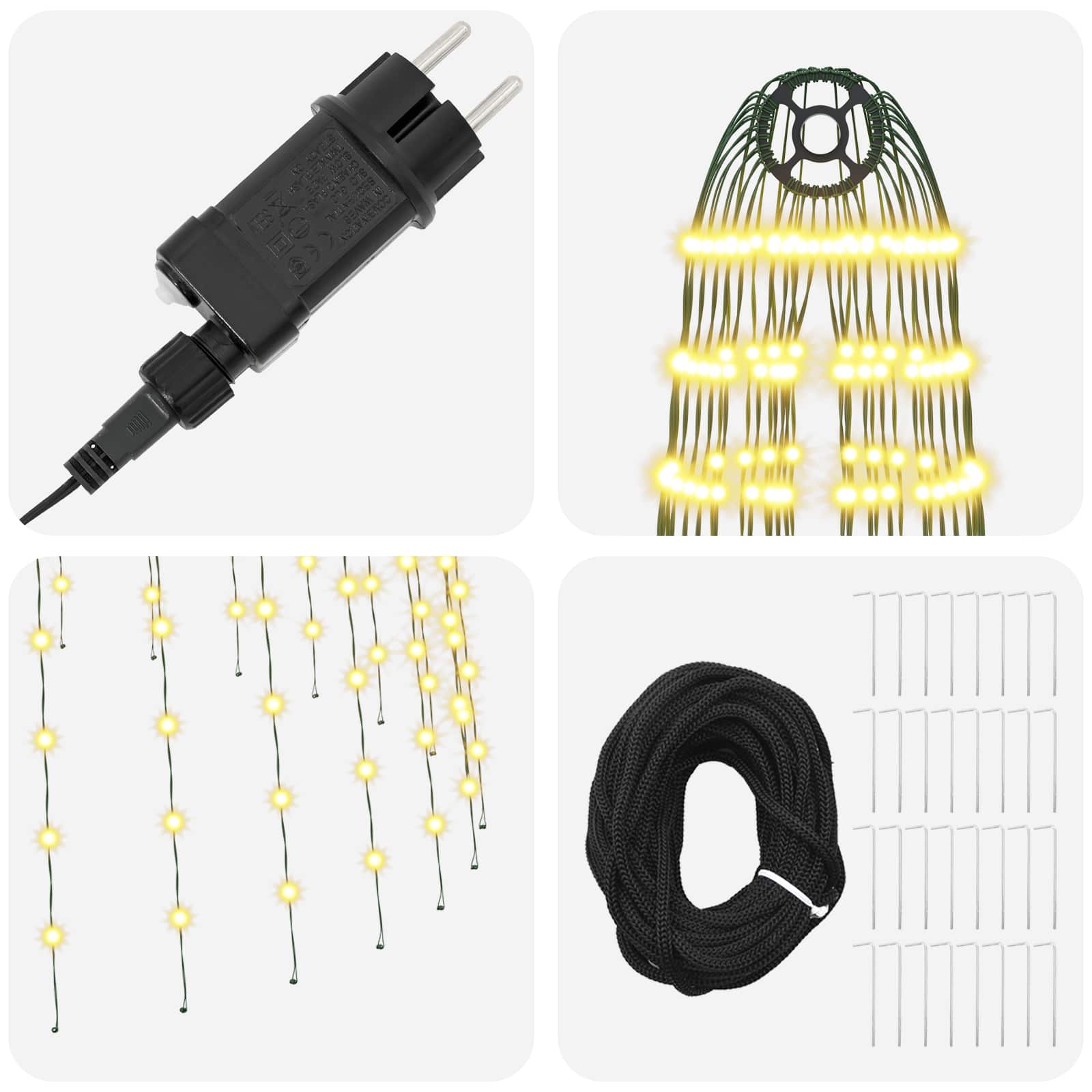 Luci per Albero di Natale con 32 LED 1632 LED Bianco caldo
