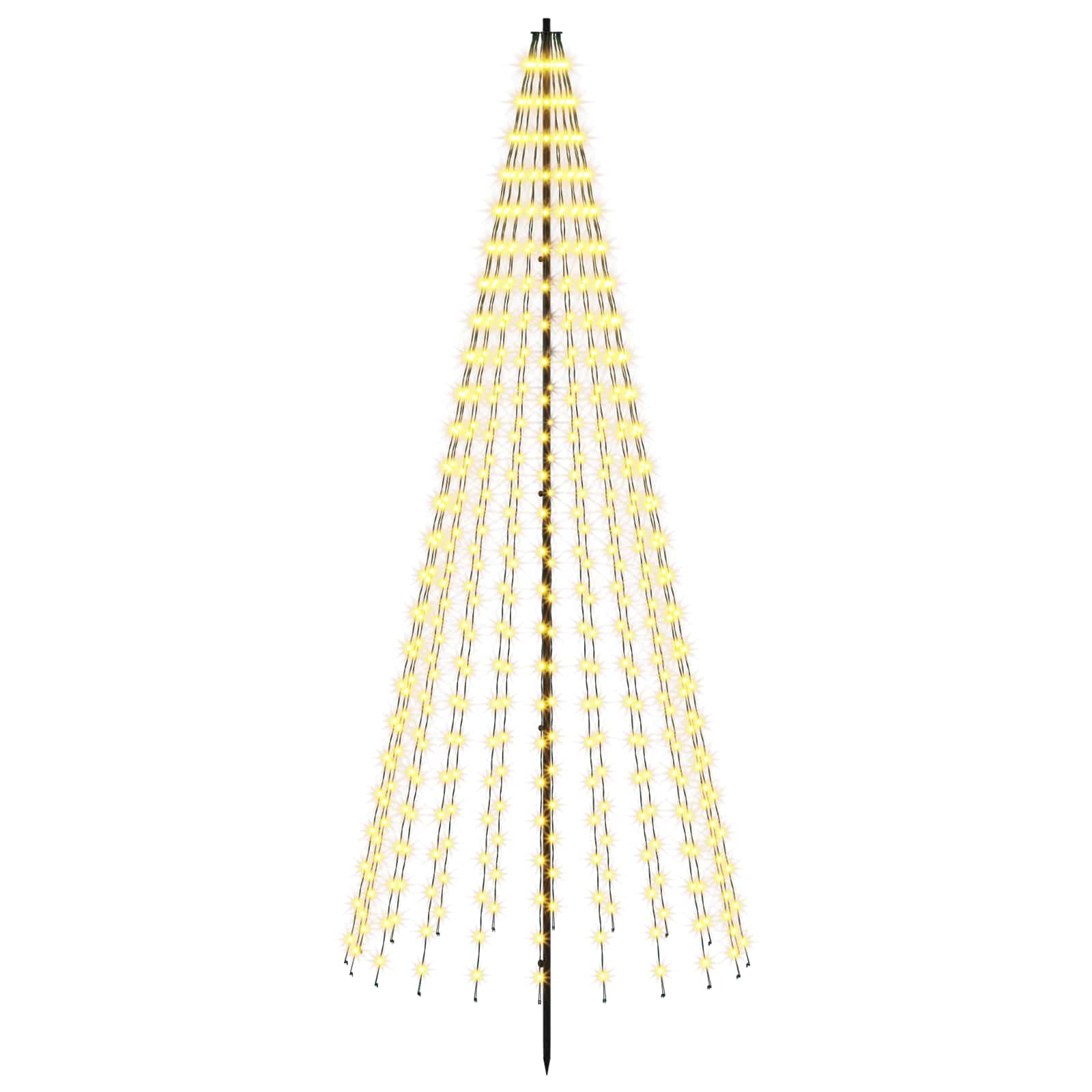 Albero di Natale LED 235 cm 500 LED Bianco caldo Ferro Nero