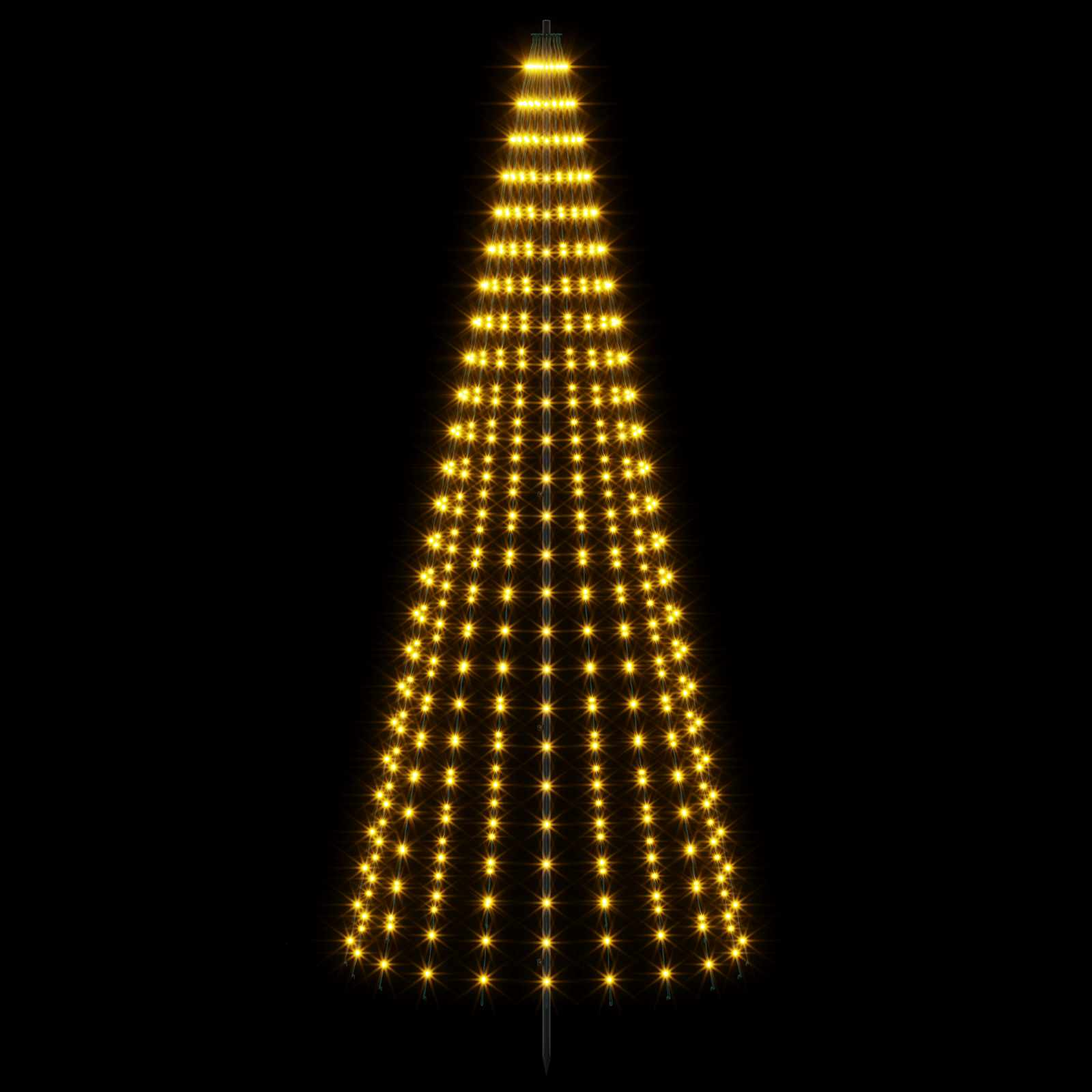 Albero di Natale LED 235 cm 500 LED Bianco caldo Ferro Nero