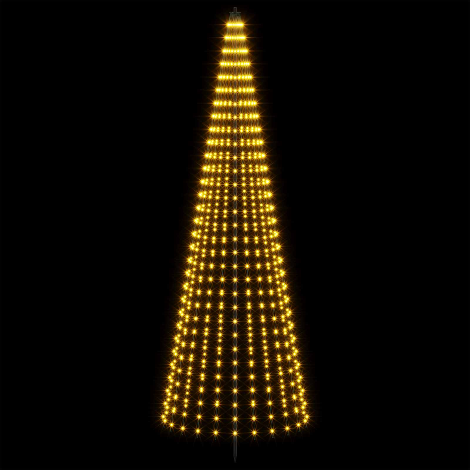 Albero di Natale LED 285 cm 744 LED Bianco caldo Ferro Nero