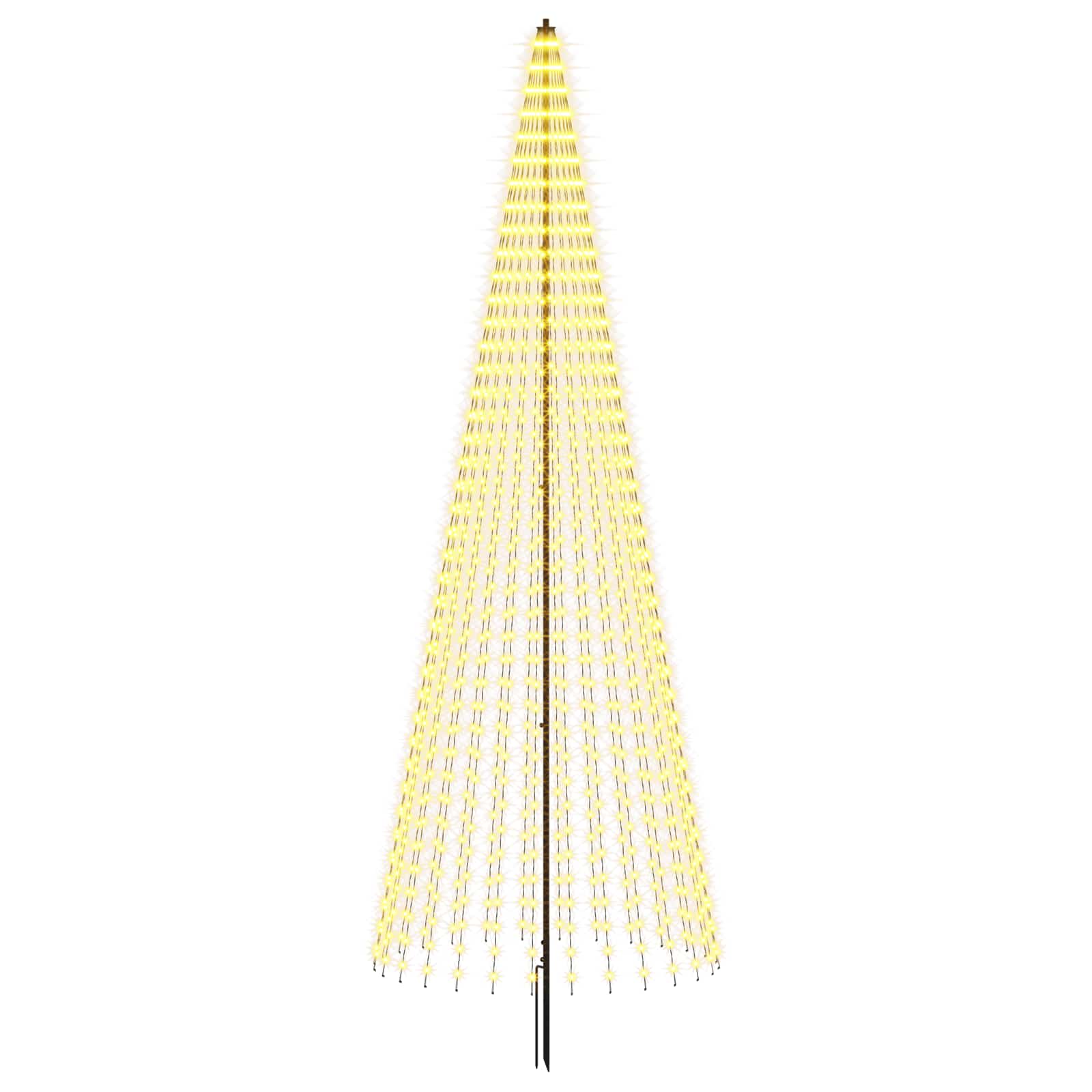 Albero di Natale LED 385 cm 1148 LED Bianco caldo Ferro Nero