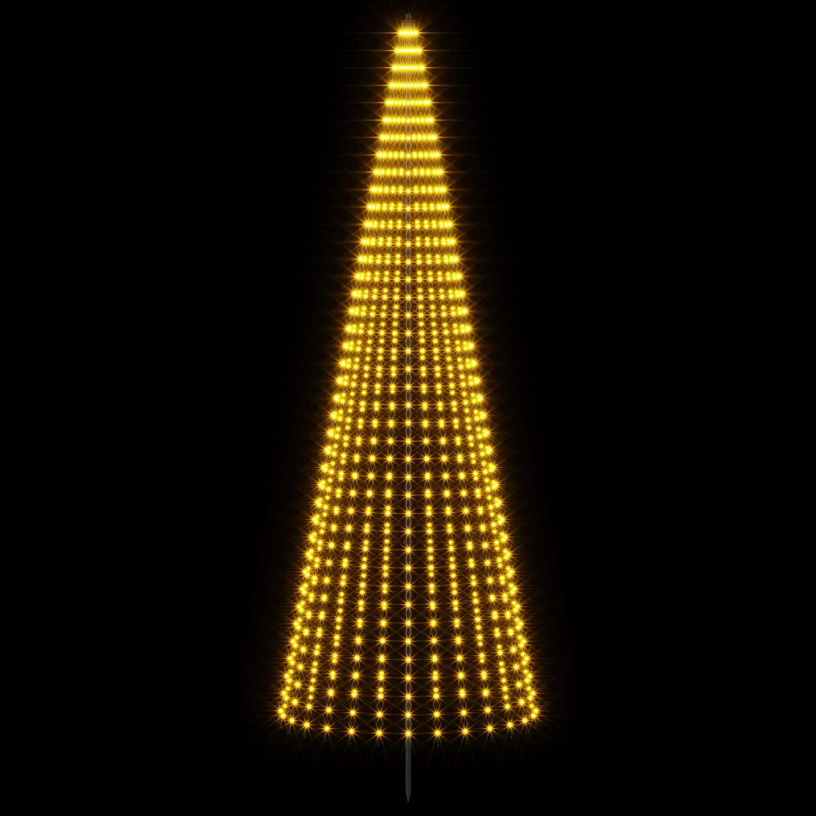 Albero di Natale LED 385 cm 1148 LED Bianco caldo Ferro Nero