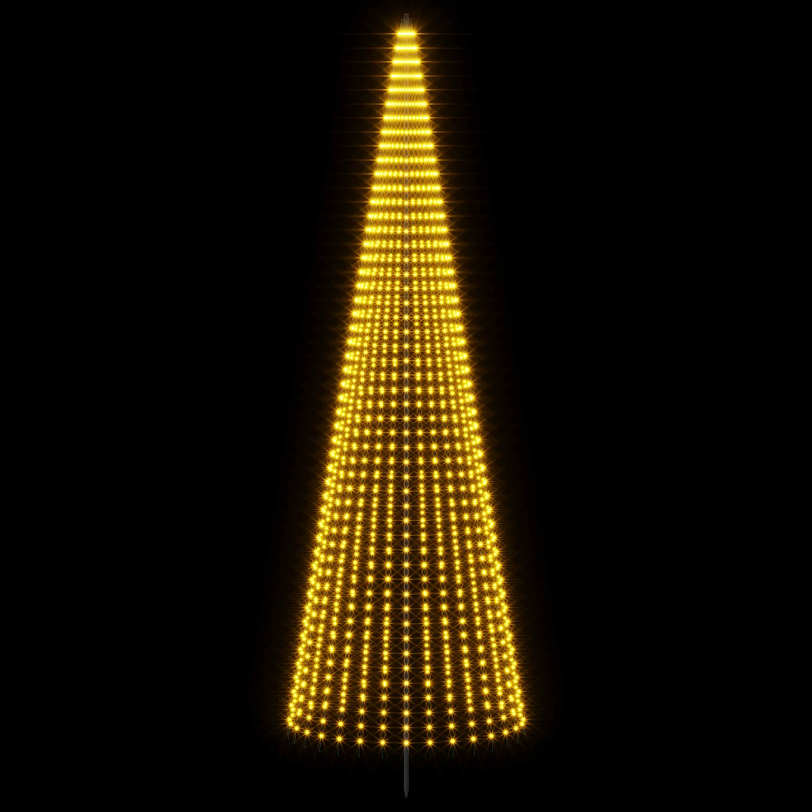 Albero di Natale LED 485 cm 1632 LED Bianco caldo Ferro Nero