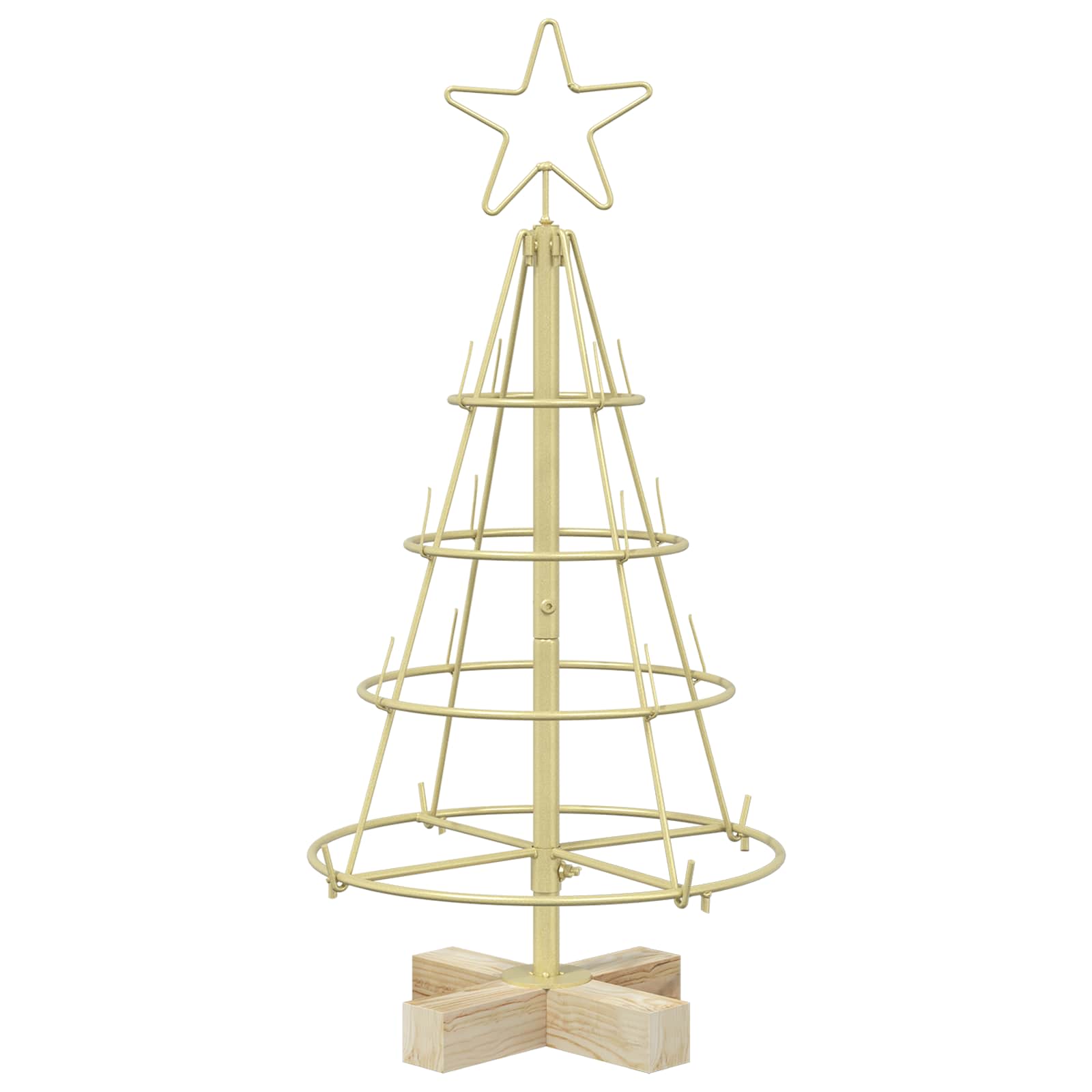 Albero a Cono di Natale KUOPIO 60 cm Acciaio Oro