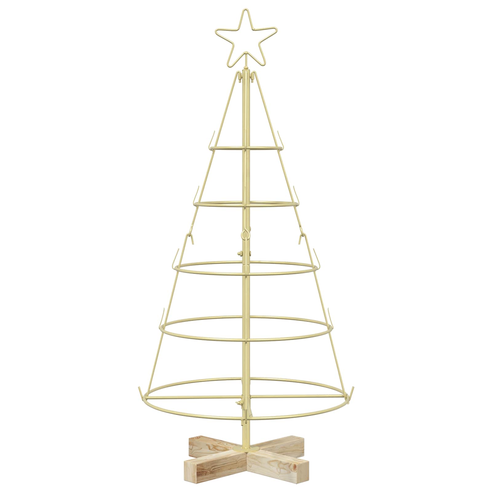 Albero a Cono di Natale KUOPIO 90 cm Acciaio Oro