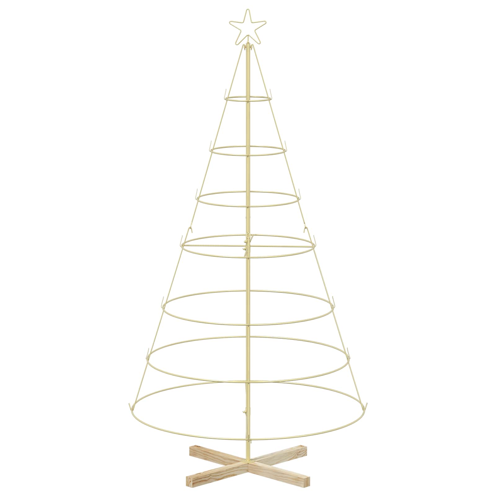 Albero a Cono di Natale KUOPIO 180 cm Acciaio Oro