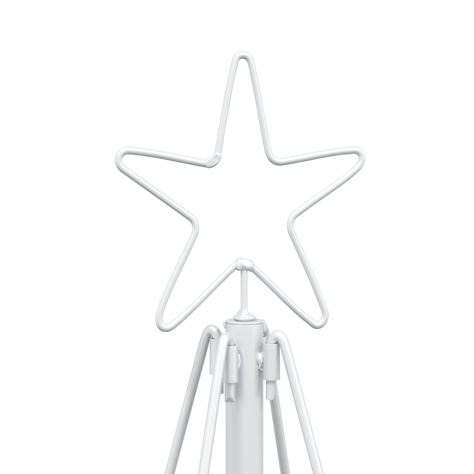 Albero a Cono di Natale KUOPIO 90 cm Acciaio Bianco
