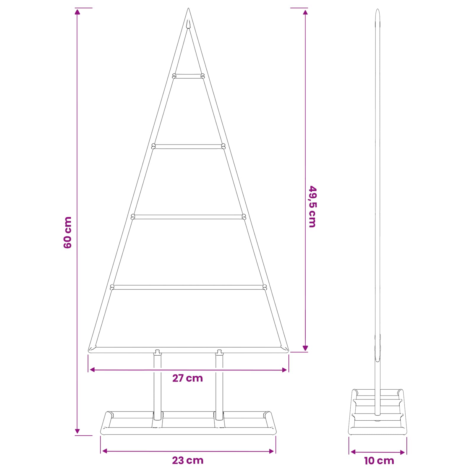 Albero di Natale in metallo KUOPIO 60 cm
