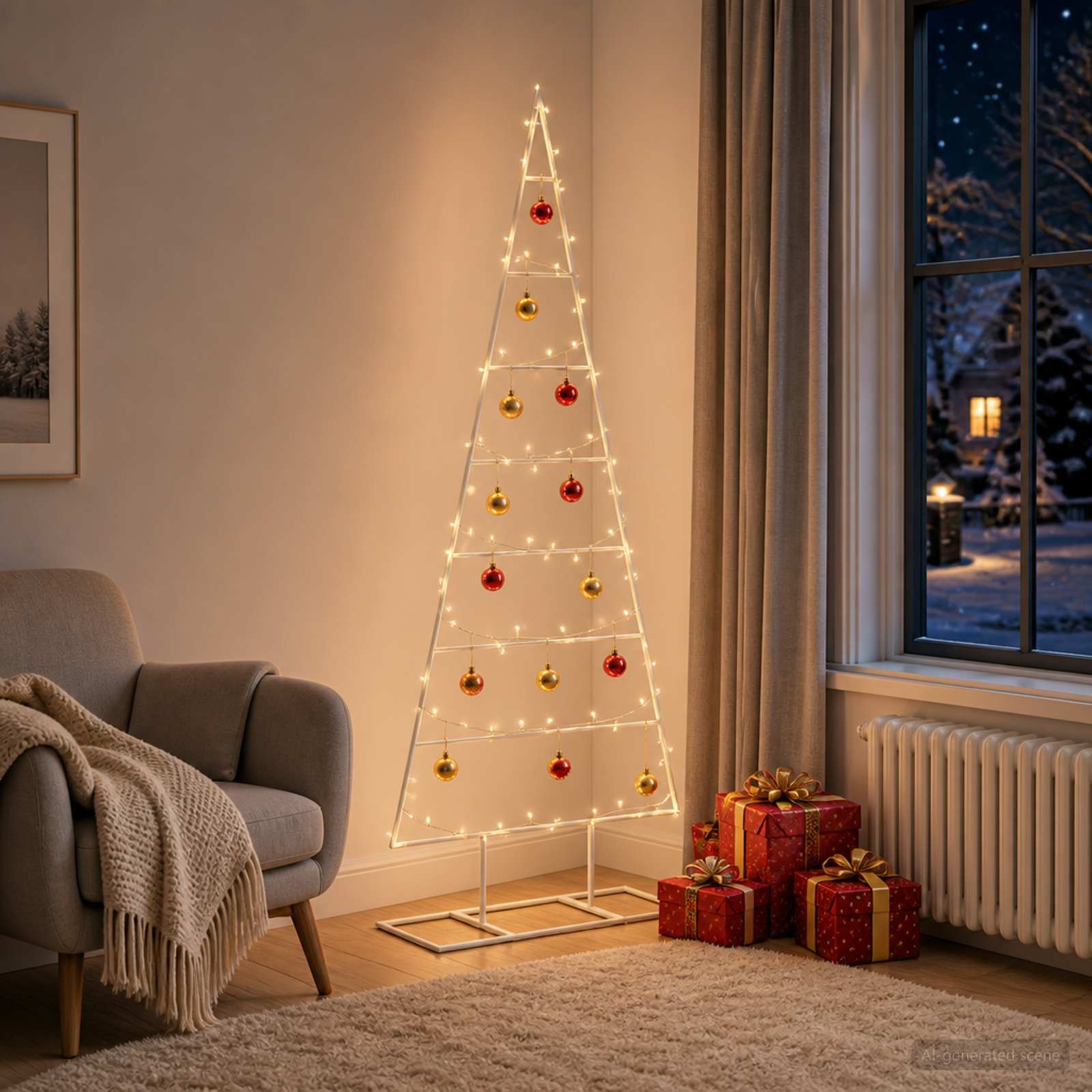 Albero di Natale in metallo KUOPIO 125 cm