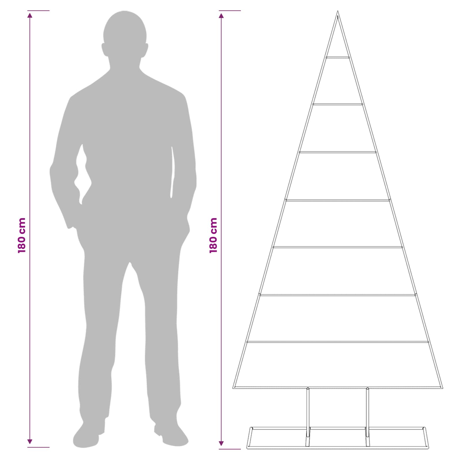 Albero di Natale in metallo KUOPIO 180 cm