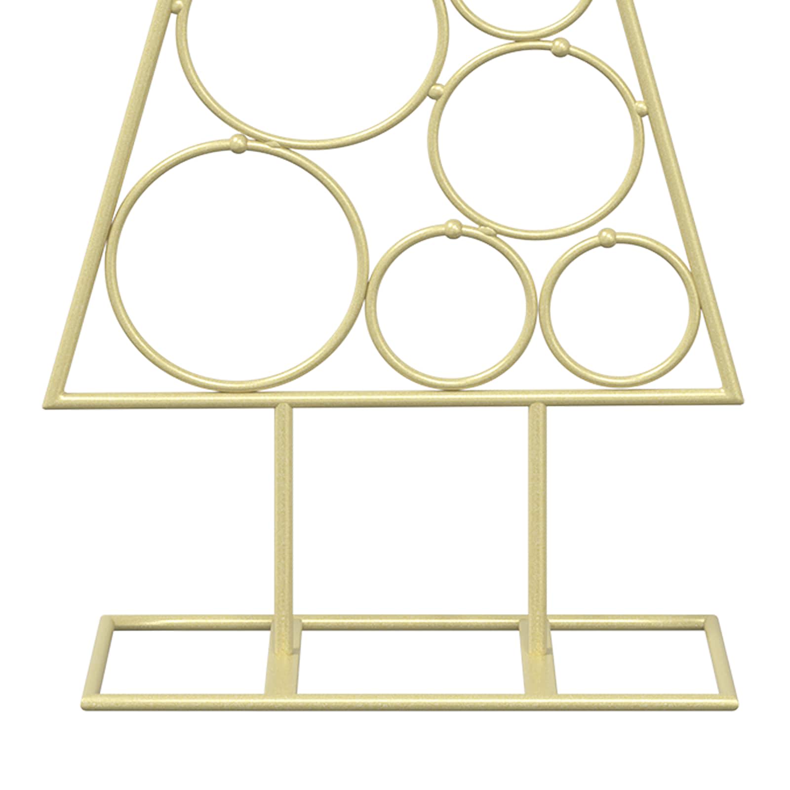 Albero di Natale in Metallo con Supporto Circolare KUOPIO 60 cm