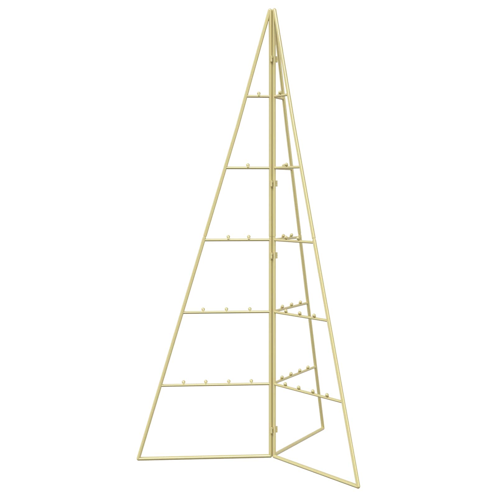 Albero di Natale in metallo KUOPIO 100 cm Acciaio Oro