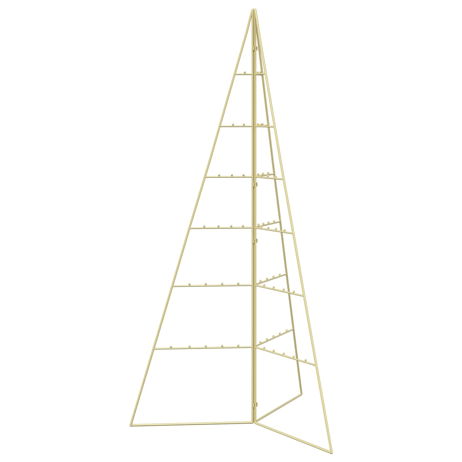 Albero di Natale in metallo KUOPIO 140 cm Acciaio Oro