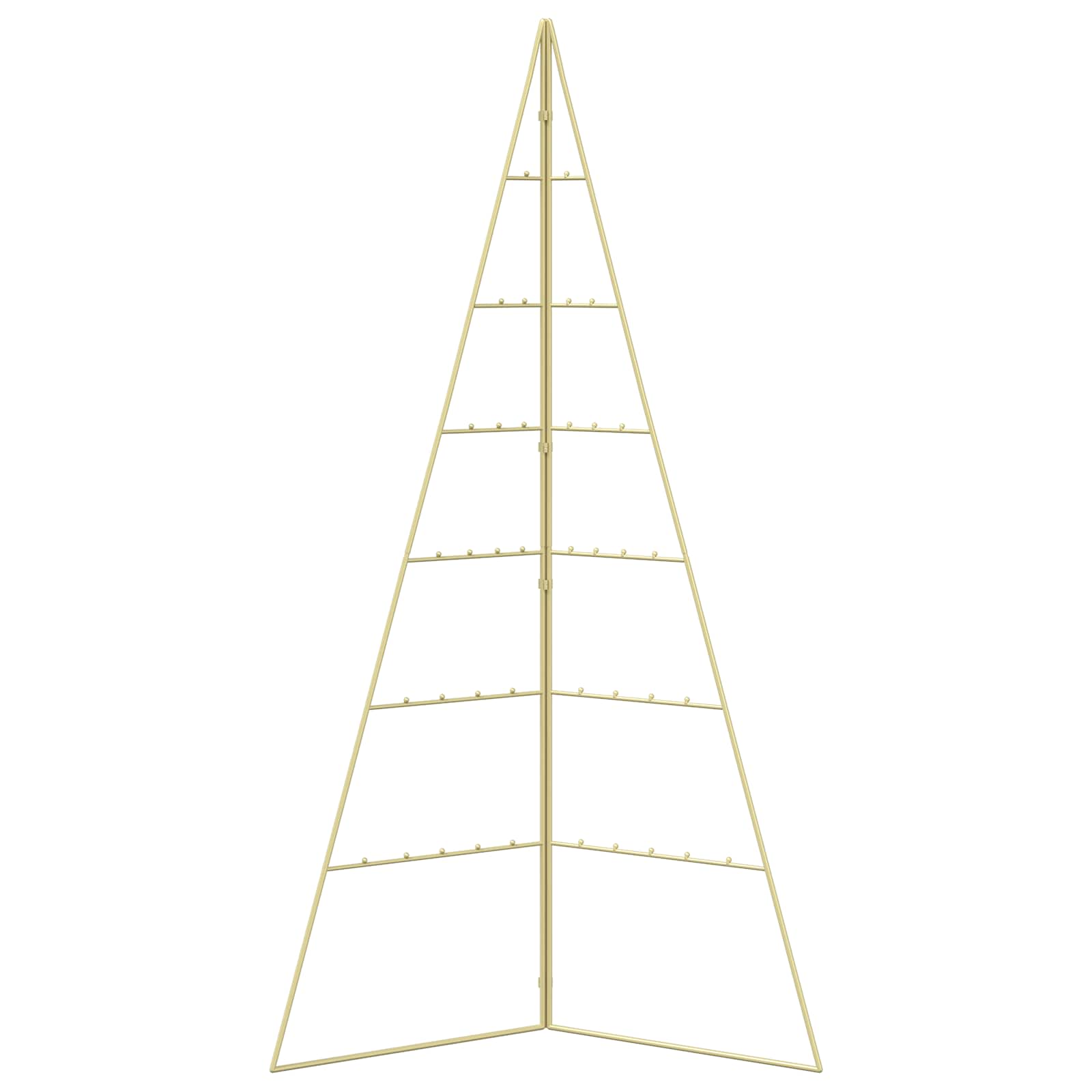 Albero di Natale in metallo KUOPIO 140 cm Acciaio Oro