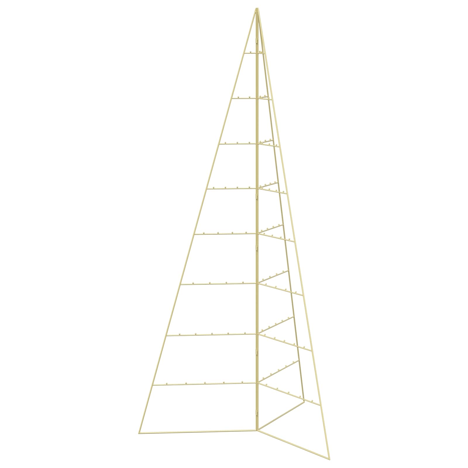 Albero di Natale in metallo KUOPIO 210 cm Acciaio Oro
