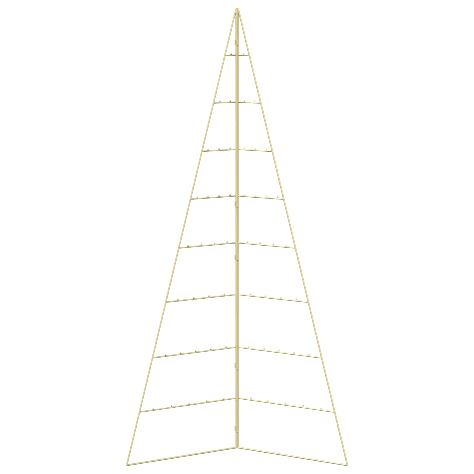 Albero di Natale in metallo KUOPIO 210 cm Acciaio Oro