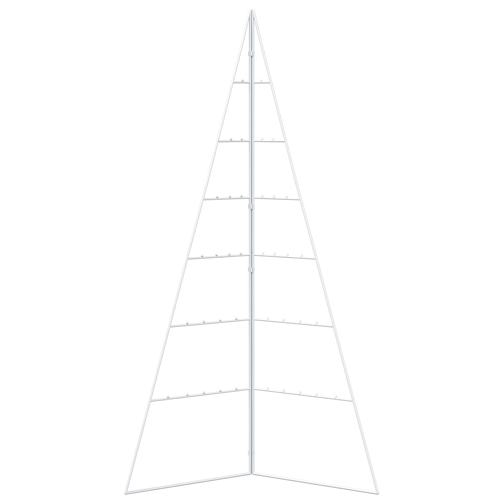 Albero di Natale in metallo KUOPIO 140 cm Acciaio Bianco