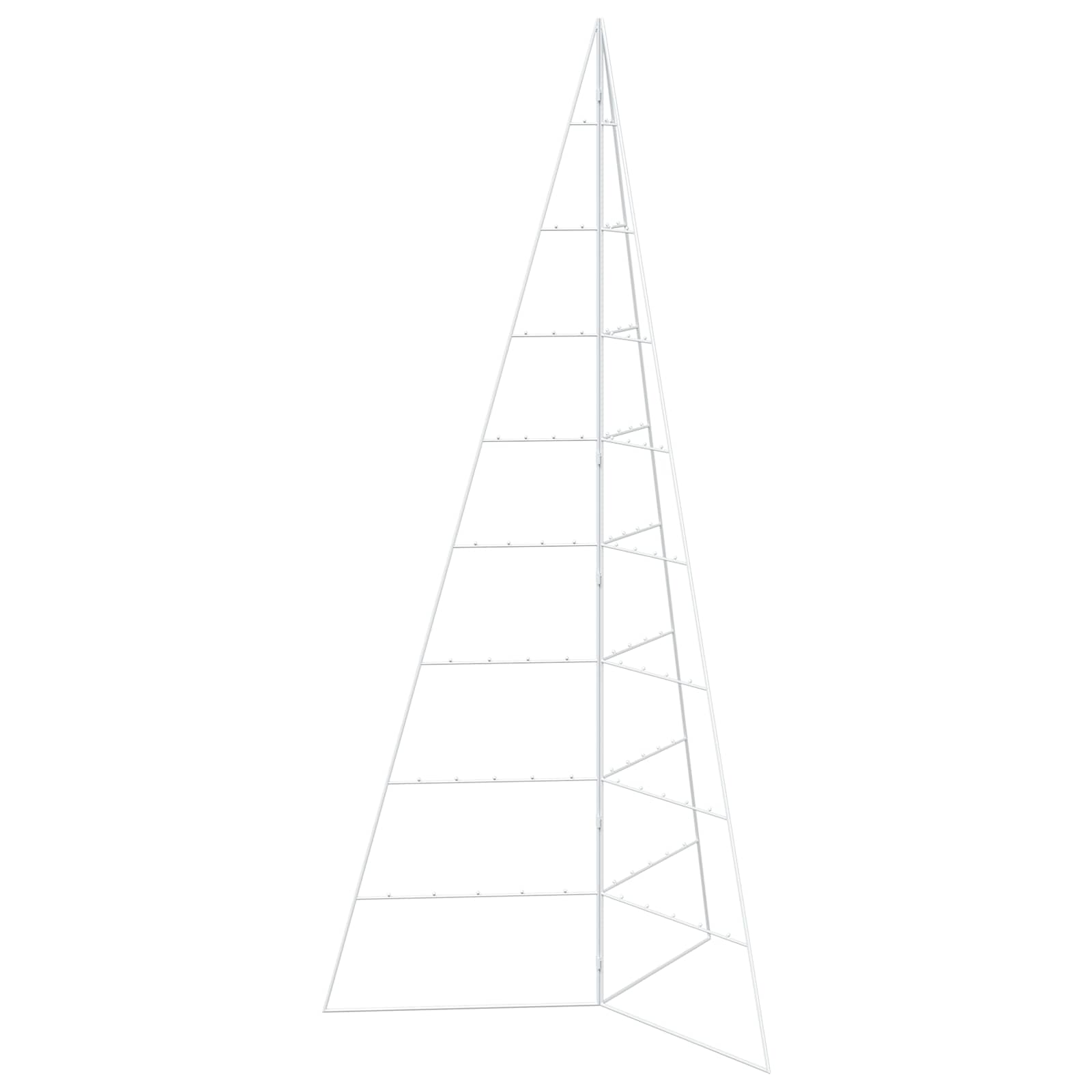 Albero di Natale in metallo KUOPIO 210 cm Acciaio Bianco