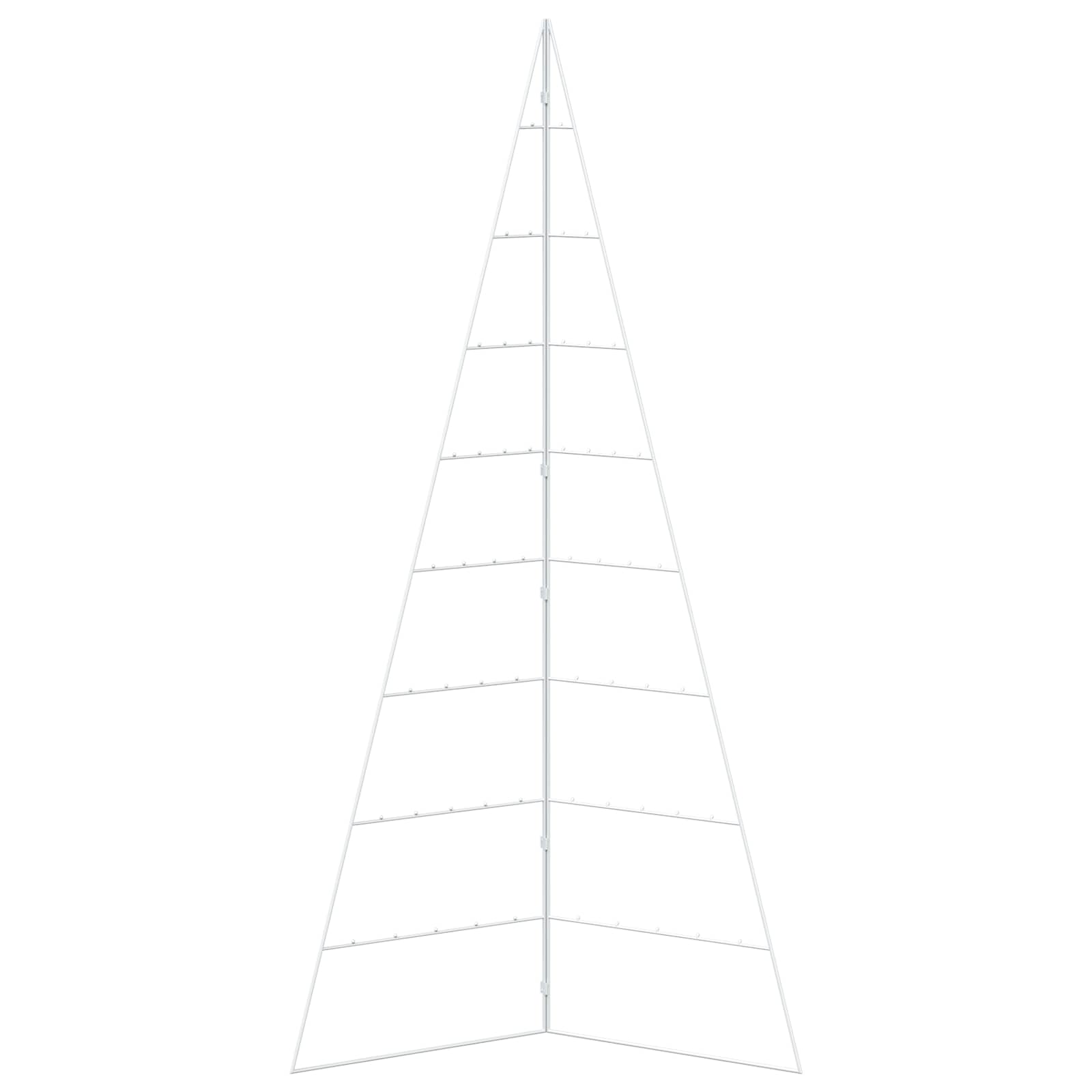 Albero di Natale in metallo KUOPIO 210 cm Acciaio Bianco
