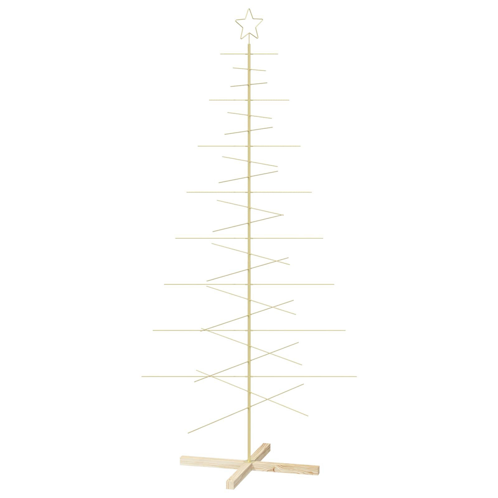 Albero di Natale in metallo con supporto KUOPIO 210 cm Acciaio