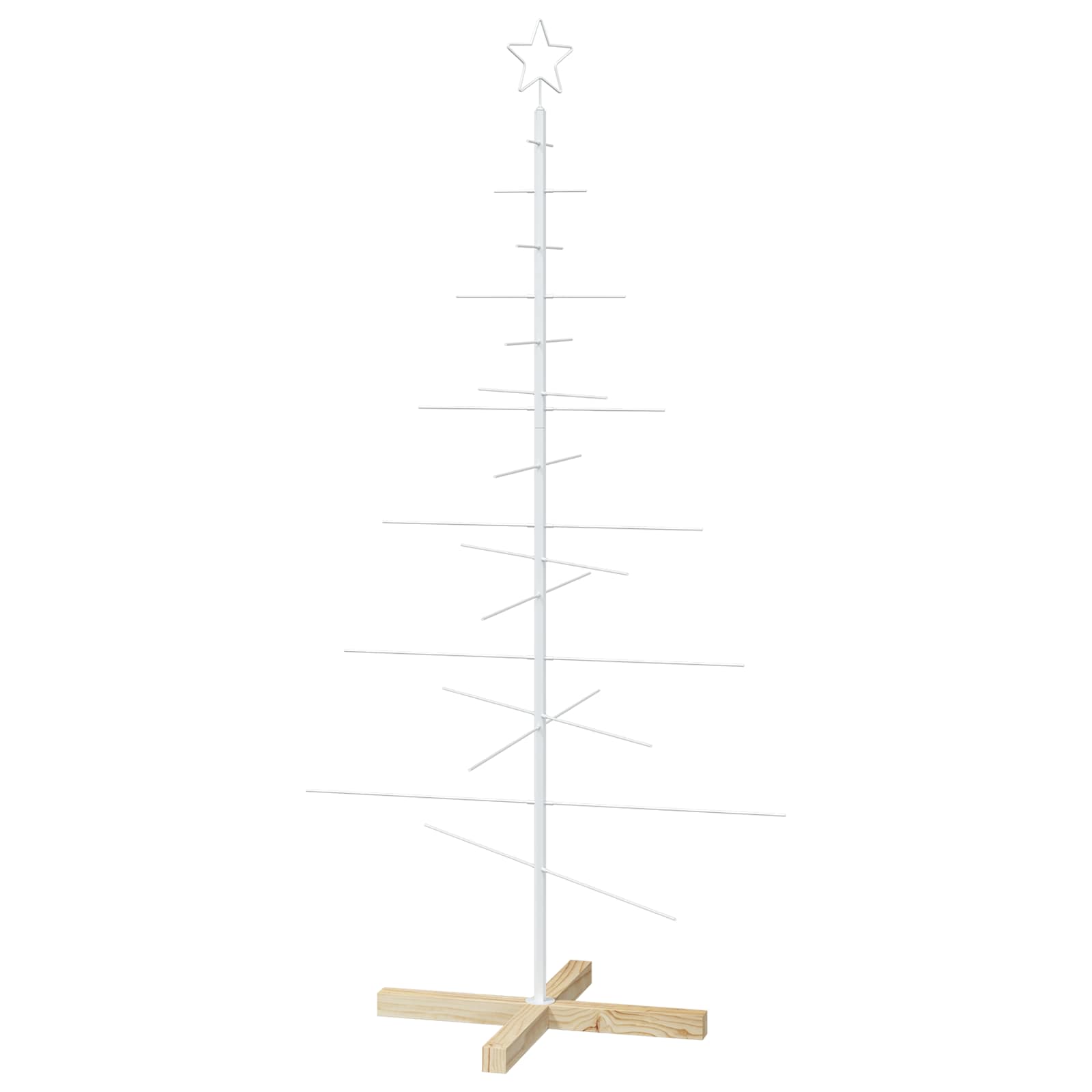 Albero di Natale in metallo con supporto KUOPIO 150 cm Acciaio