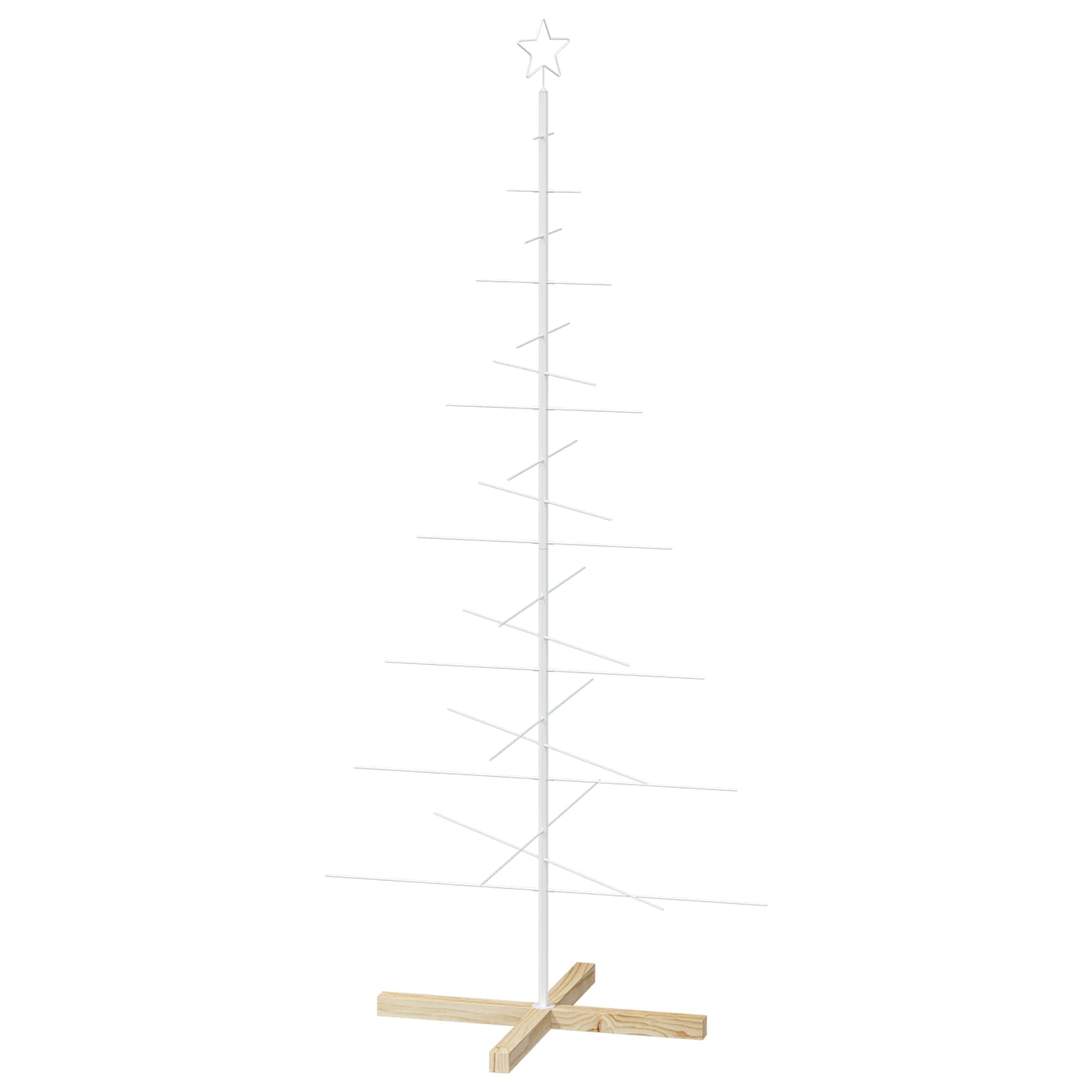 Albero di Natale in metallo con supporto KUOPIO 180 cm Acciaio