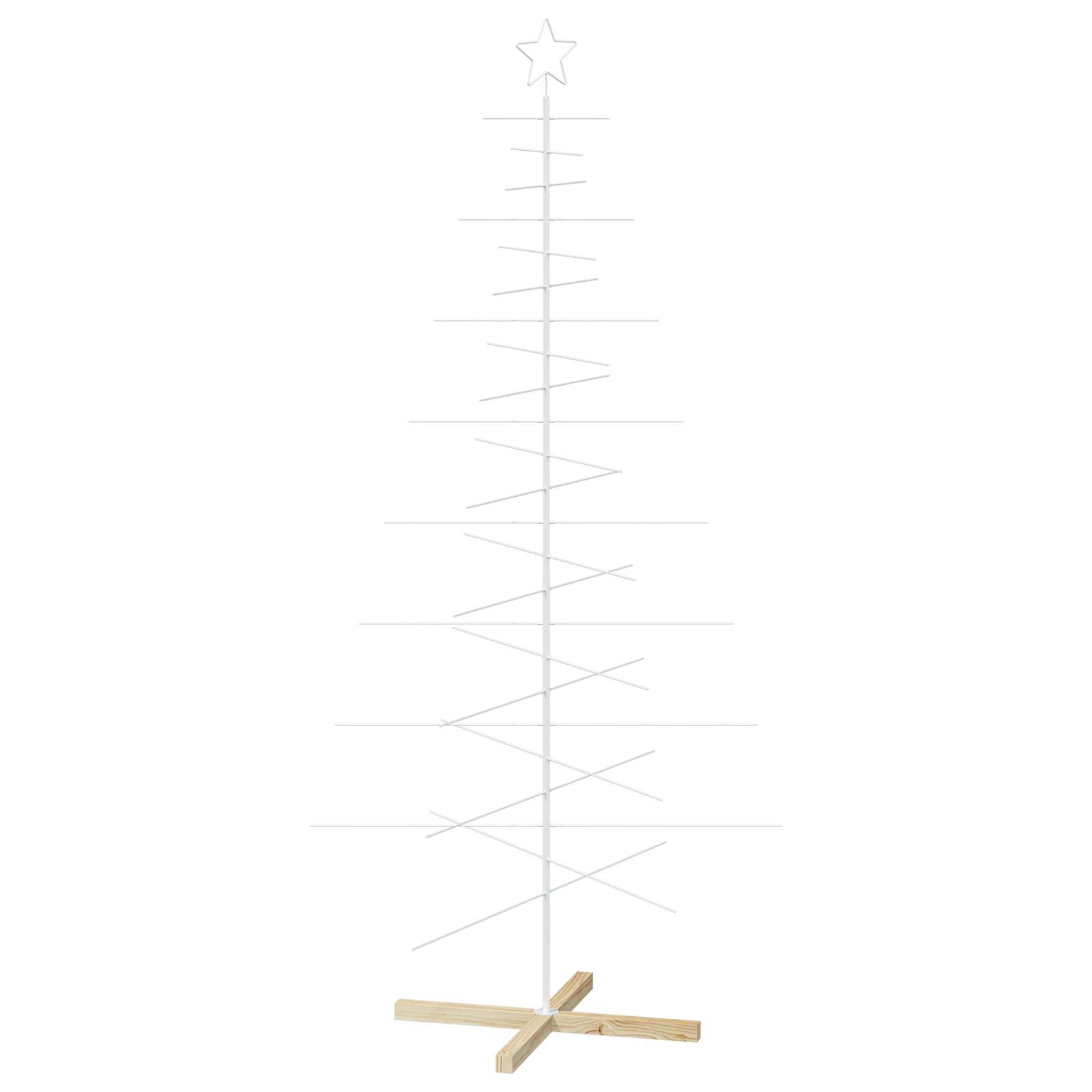 Albero di Natale in metallo con supporto KUOPIO 210 cm Acciaio