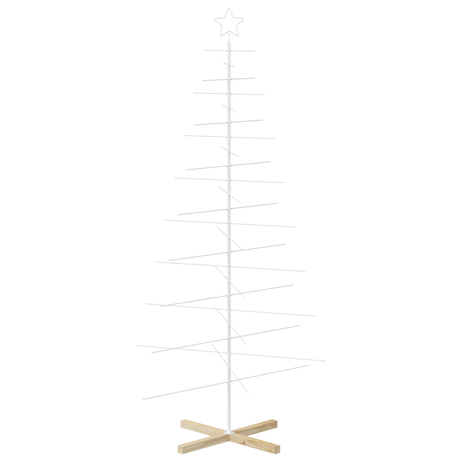 Albero di Natale in metallo con supporto KUOPIO 210 cm Acciaio