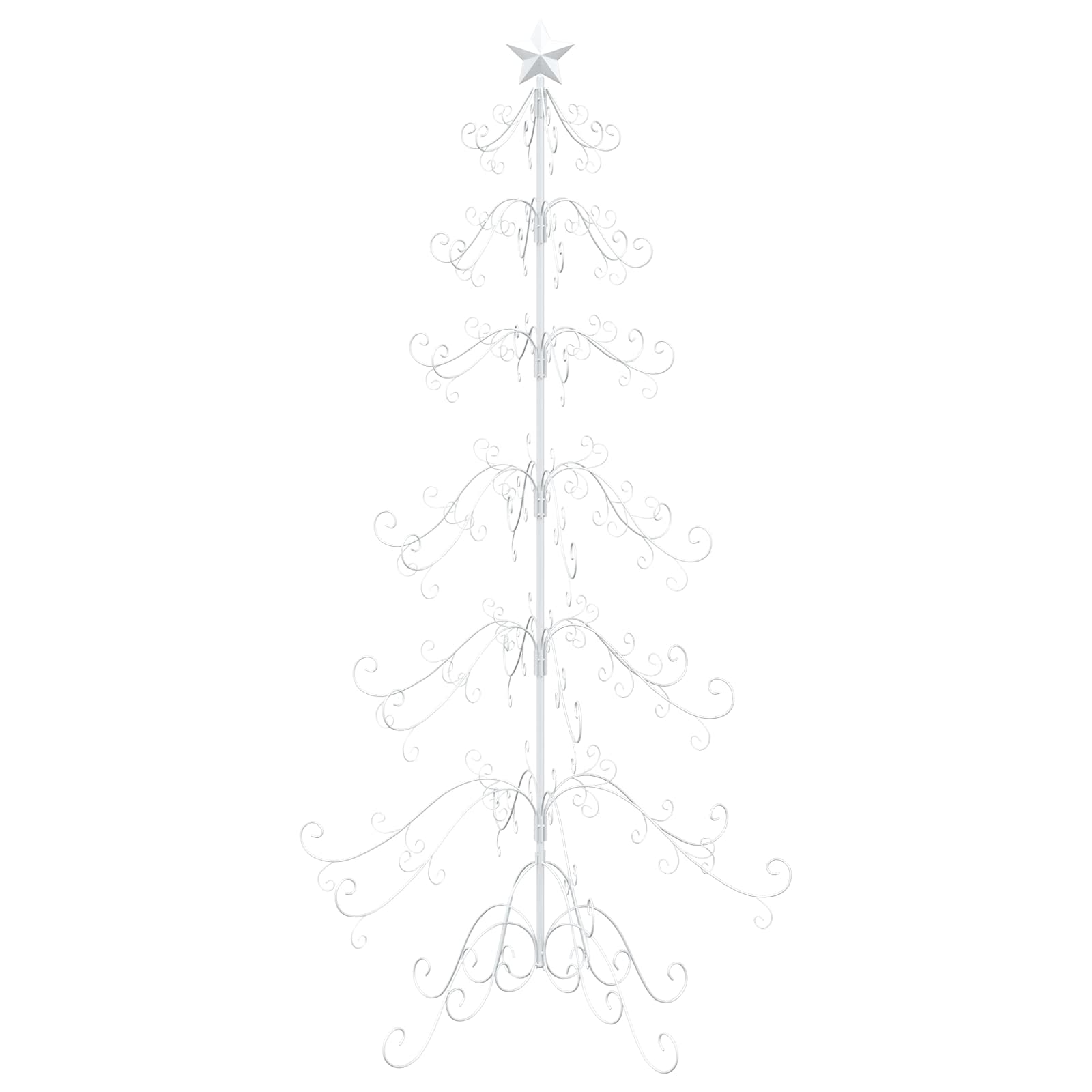Albero di Natale in metallo KUOPIO 210 cm acciaio White