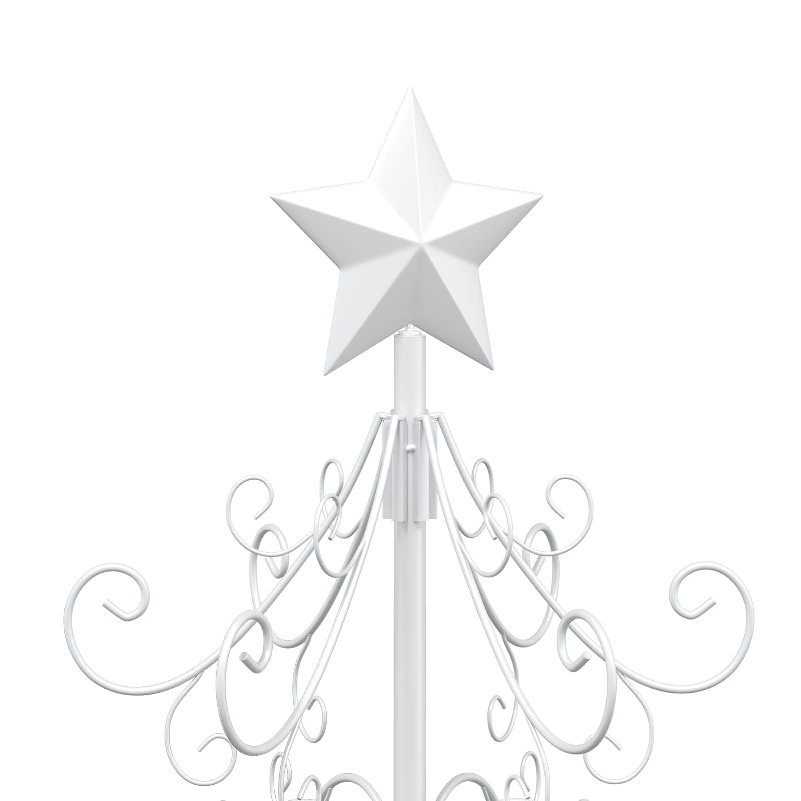Albero di Natale in metallo KUOPIO 210 cm acciaio White