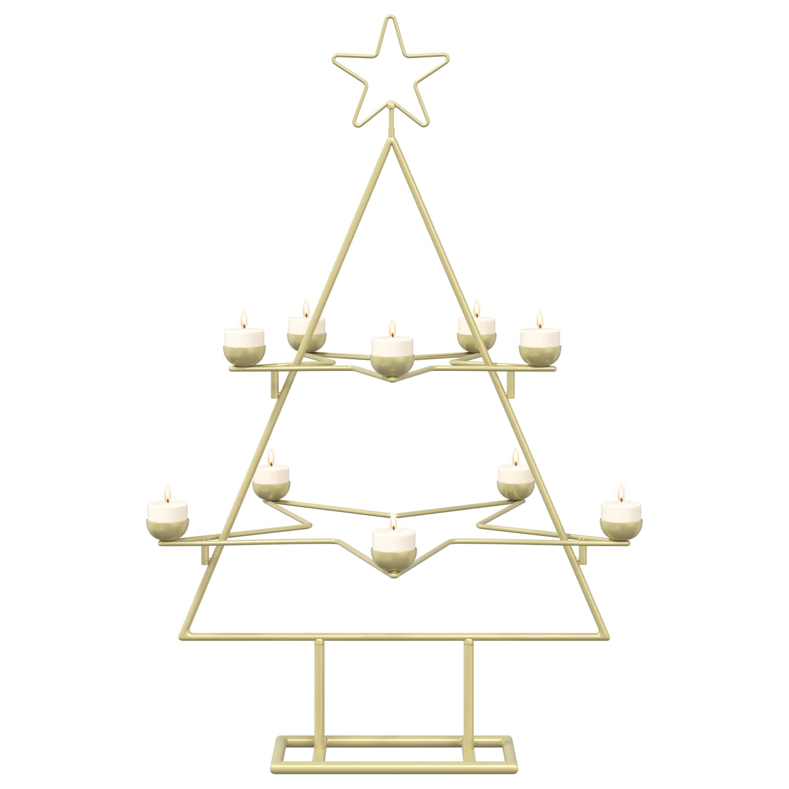 Albero di Natale in Metallo con Supporto KUOPIO 75 cm Acciaio