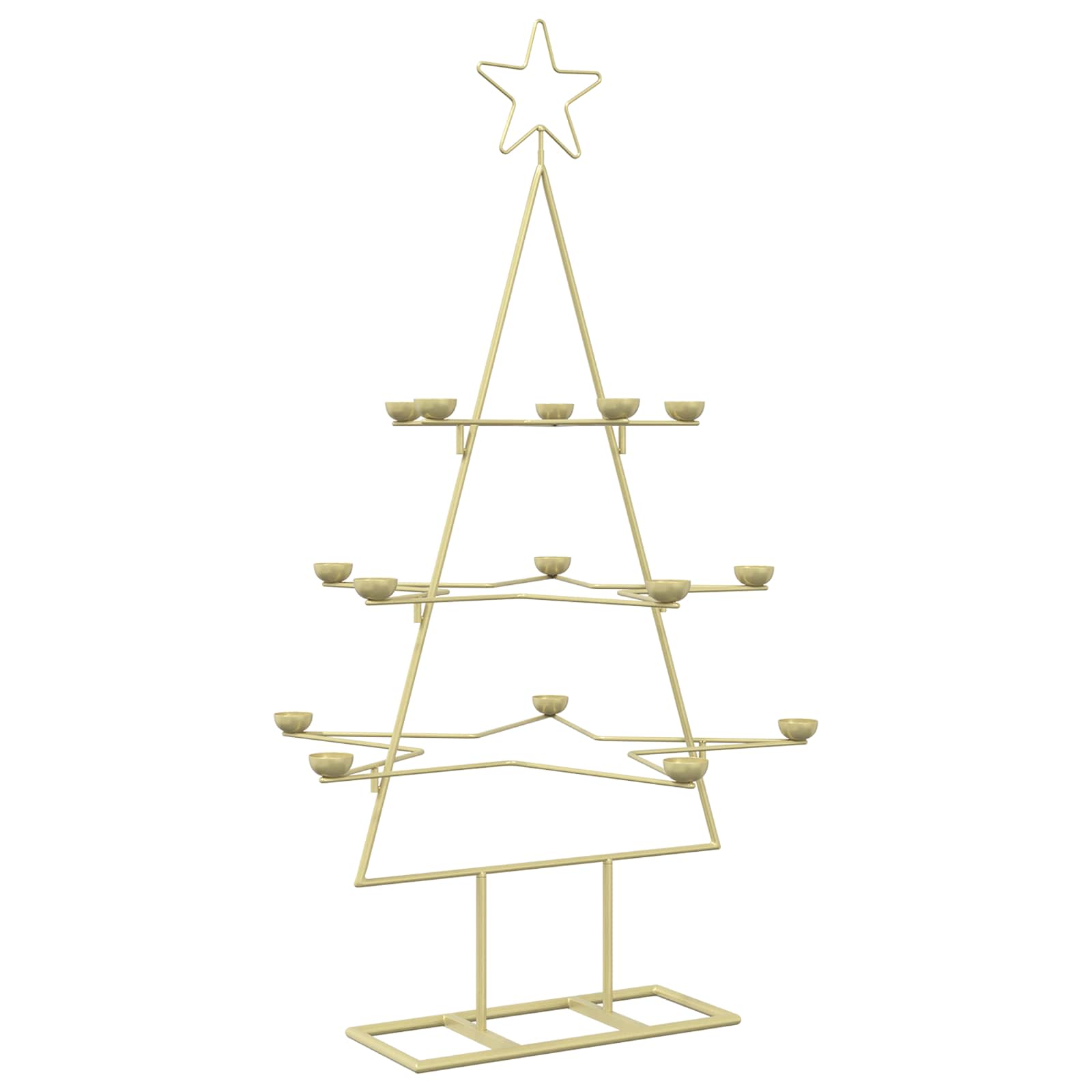 Albero di Natale in Metallo con Supporto KUOPIO 105 cm Acciaio