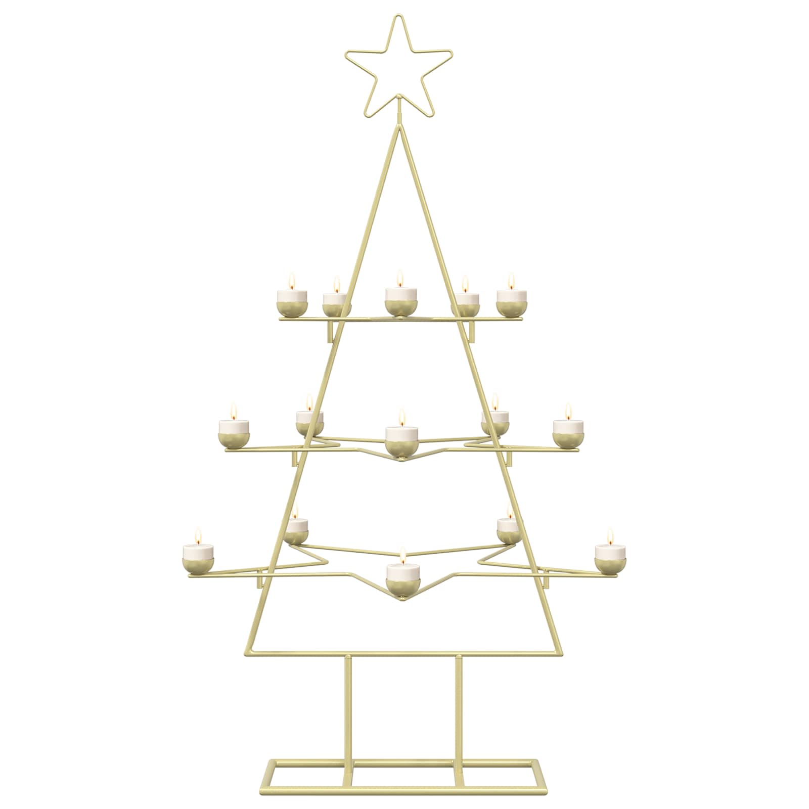 Albero di Natale in Metallo con Supporto KUOPIO 105 cm Acciaio