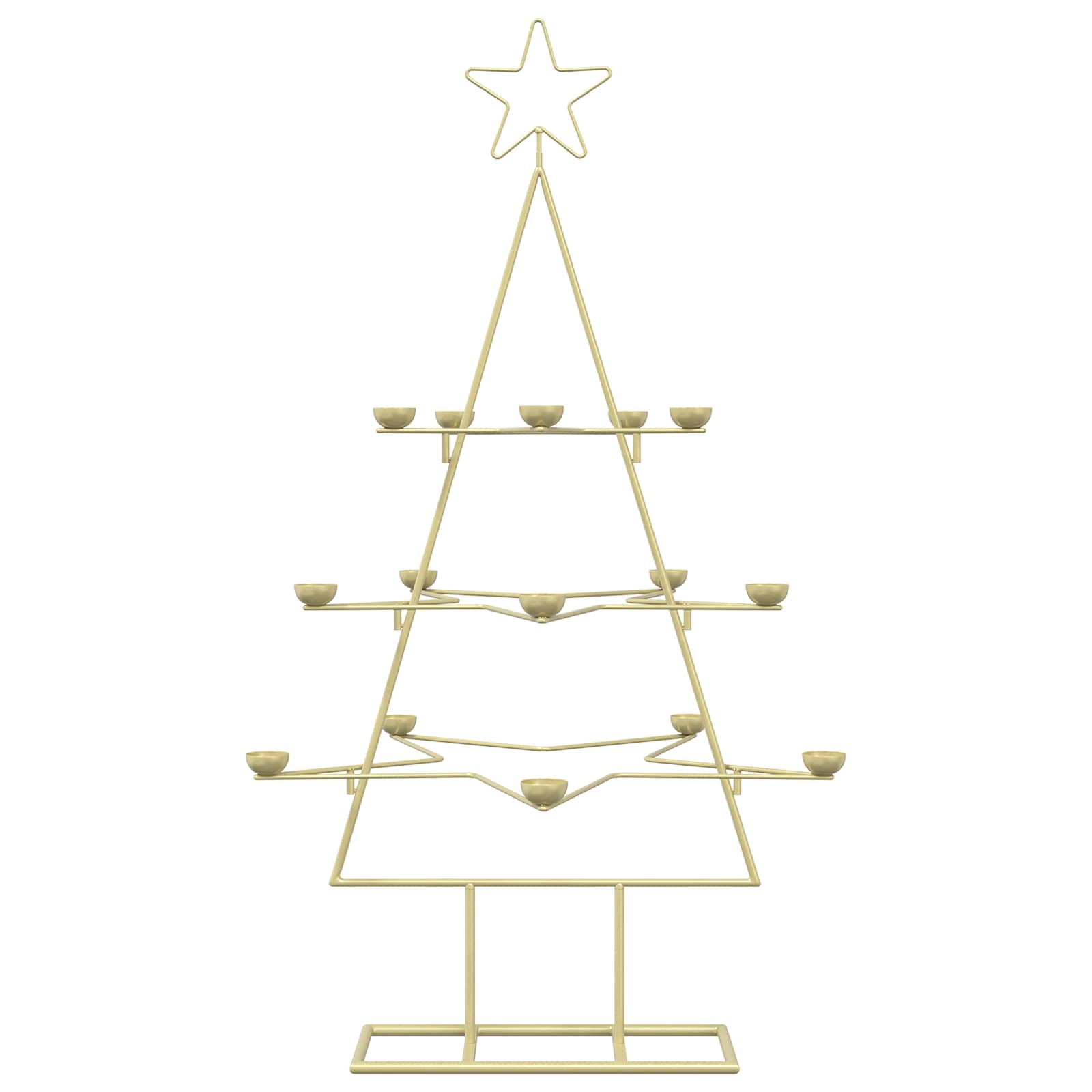 Albero di Natale in Metallo con Supporto KUOPIO 105 cm Acciaio