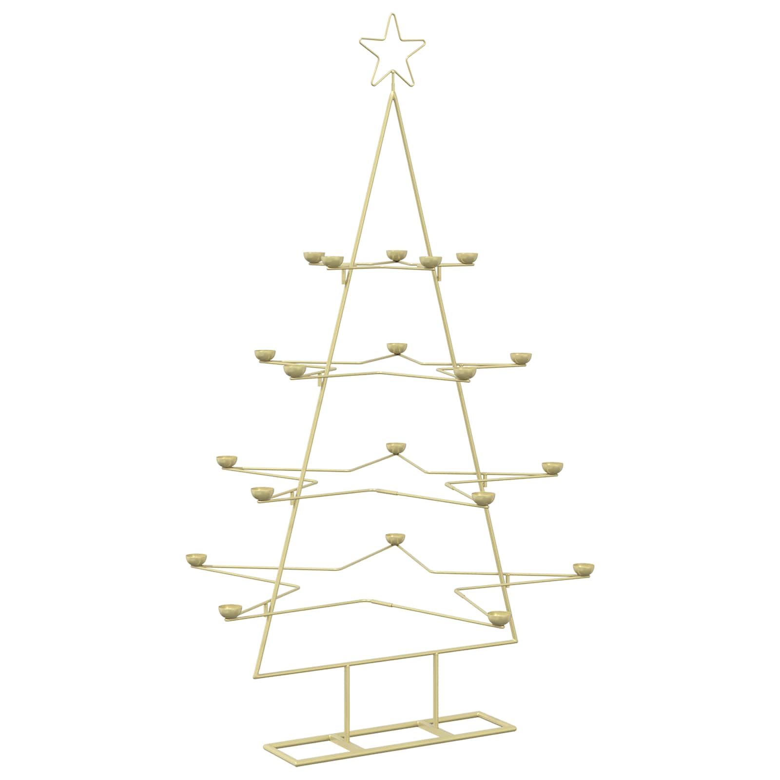 Albero di Natale in Metallo con Supporto KUOPIO 140 cm Acciaio