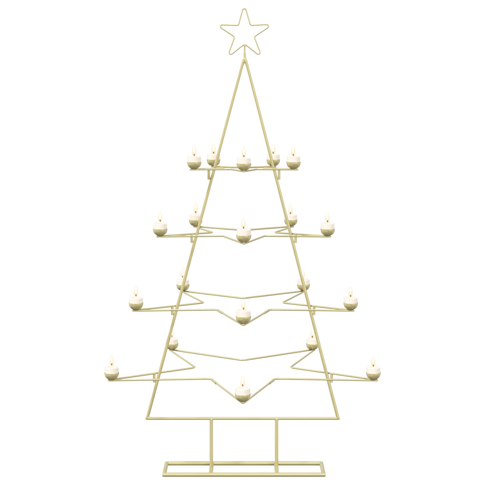 Albero di Natale in Metallo con Supporto KUOPIO 140 cm Acciaio