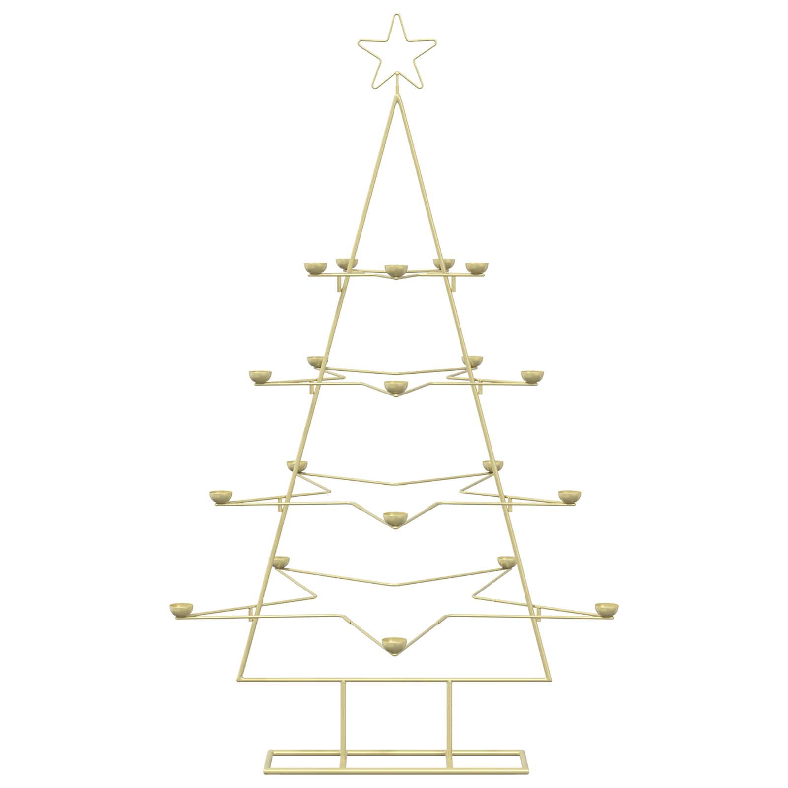 Albero di Natale in Metallo con Supporto KUOPIO 140 cm Acciaio