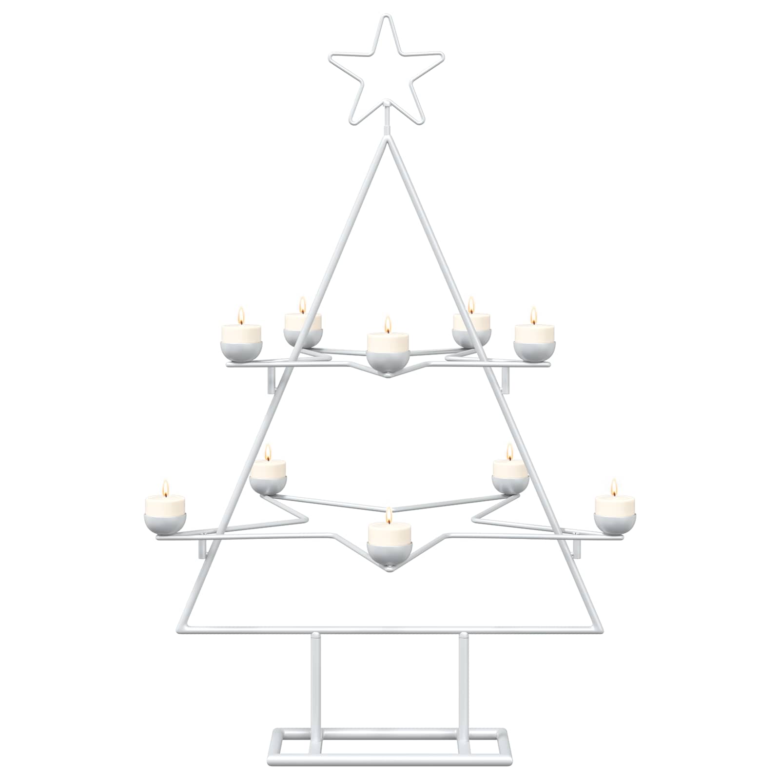 Albero di Natale in Metallo con Supporto KUOPIO 75 cm Acciaio