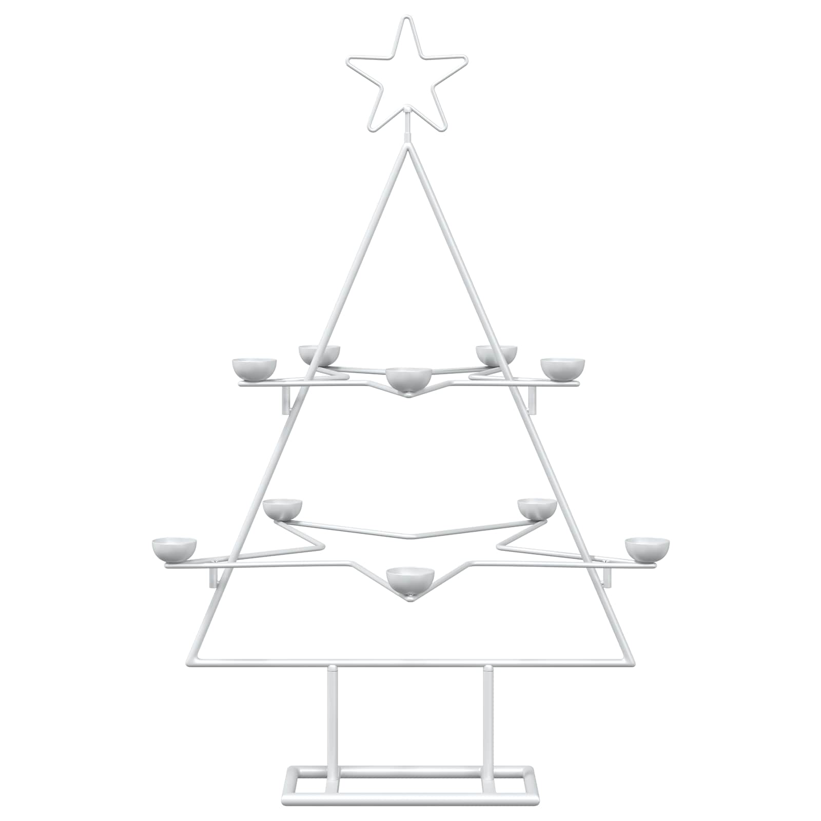 Albero di Natale in Metallo con Supporto KUOPIO 75 cm Acciaio