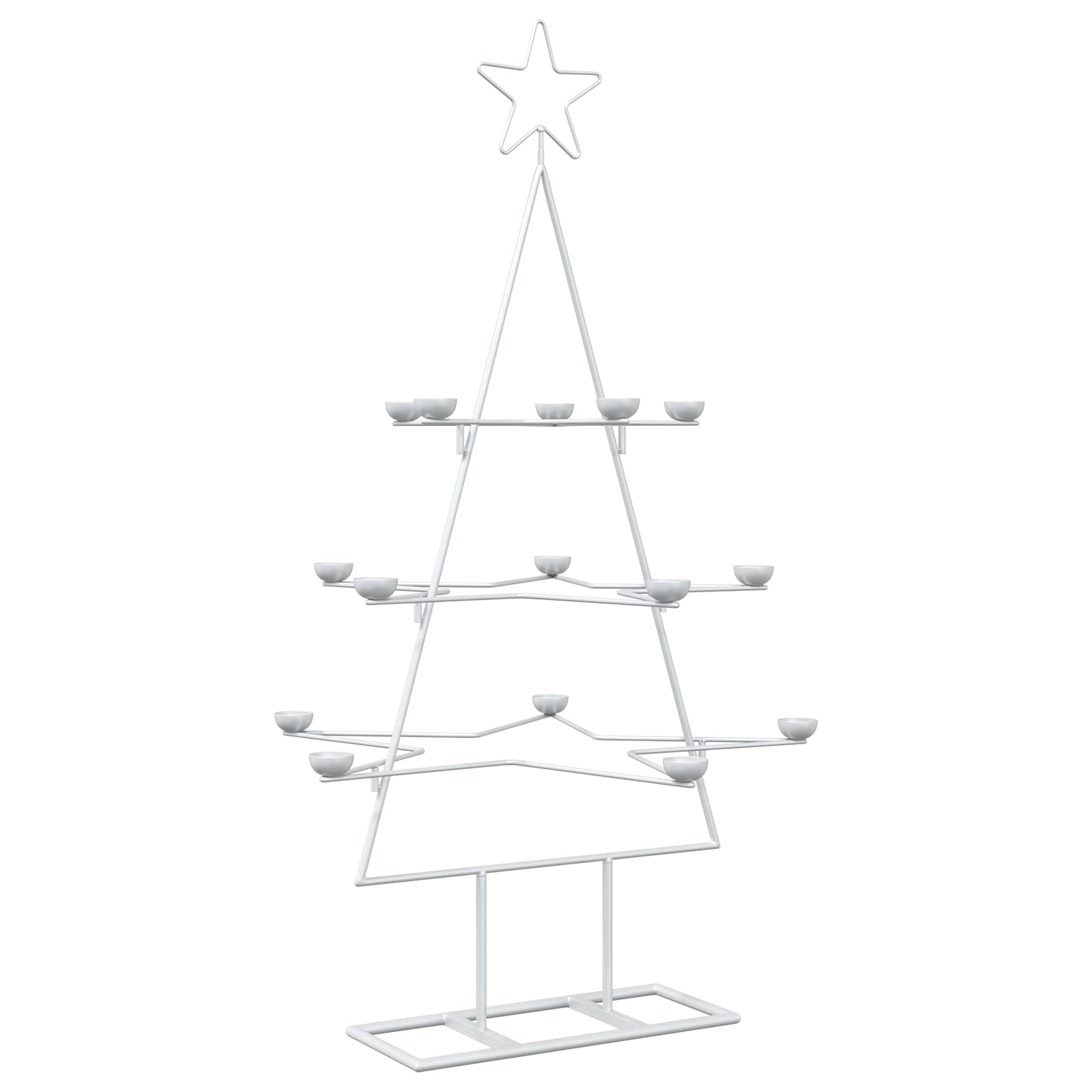 Albero di Natale in Metallo con Supporto KUOPIO 105 cm Acciaio