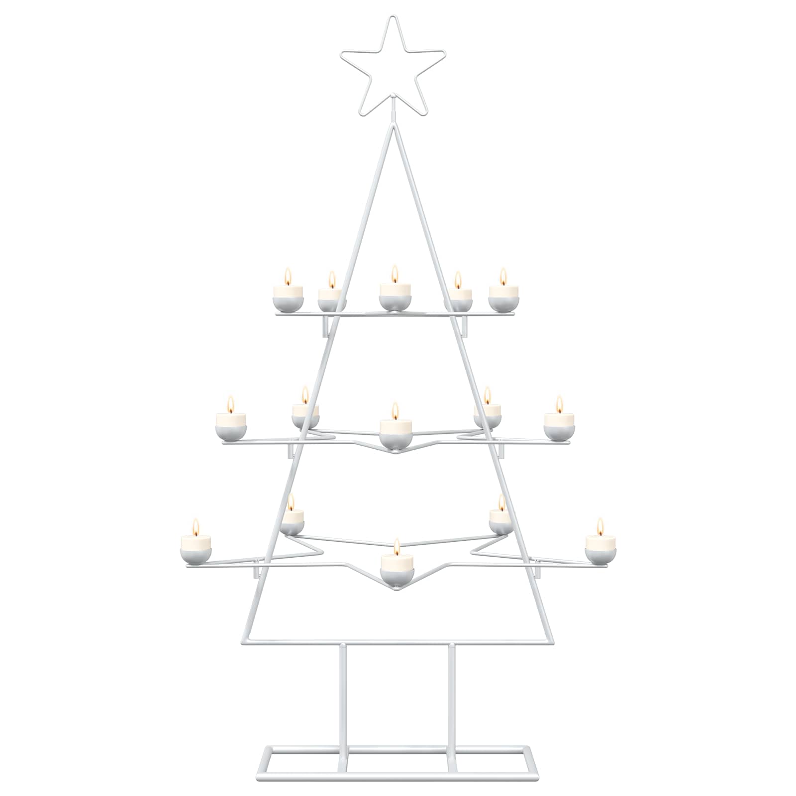 Albero di Natale in Metallo con Supporto KUOPIO 105 cm Acciaio