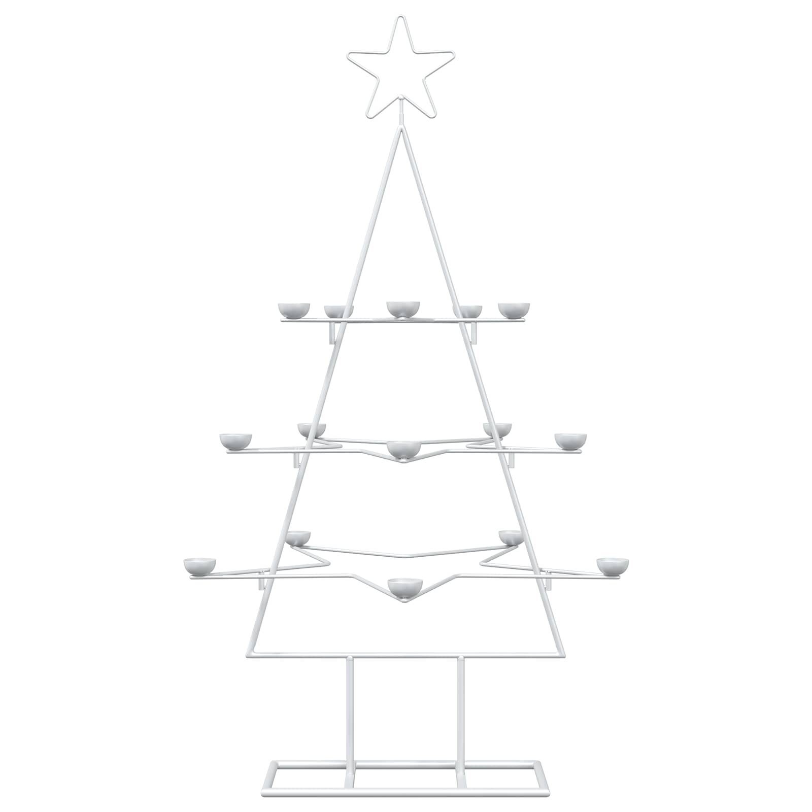 Albero di Natale in Metallo con Supporto KUOPIO 105 cm Acciaio