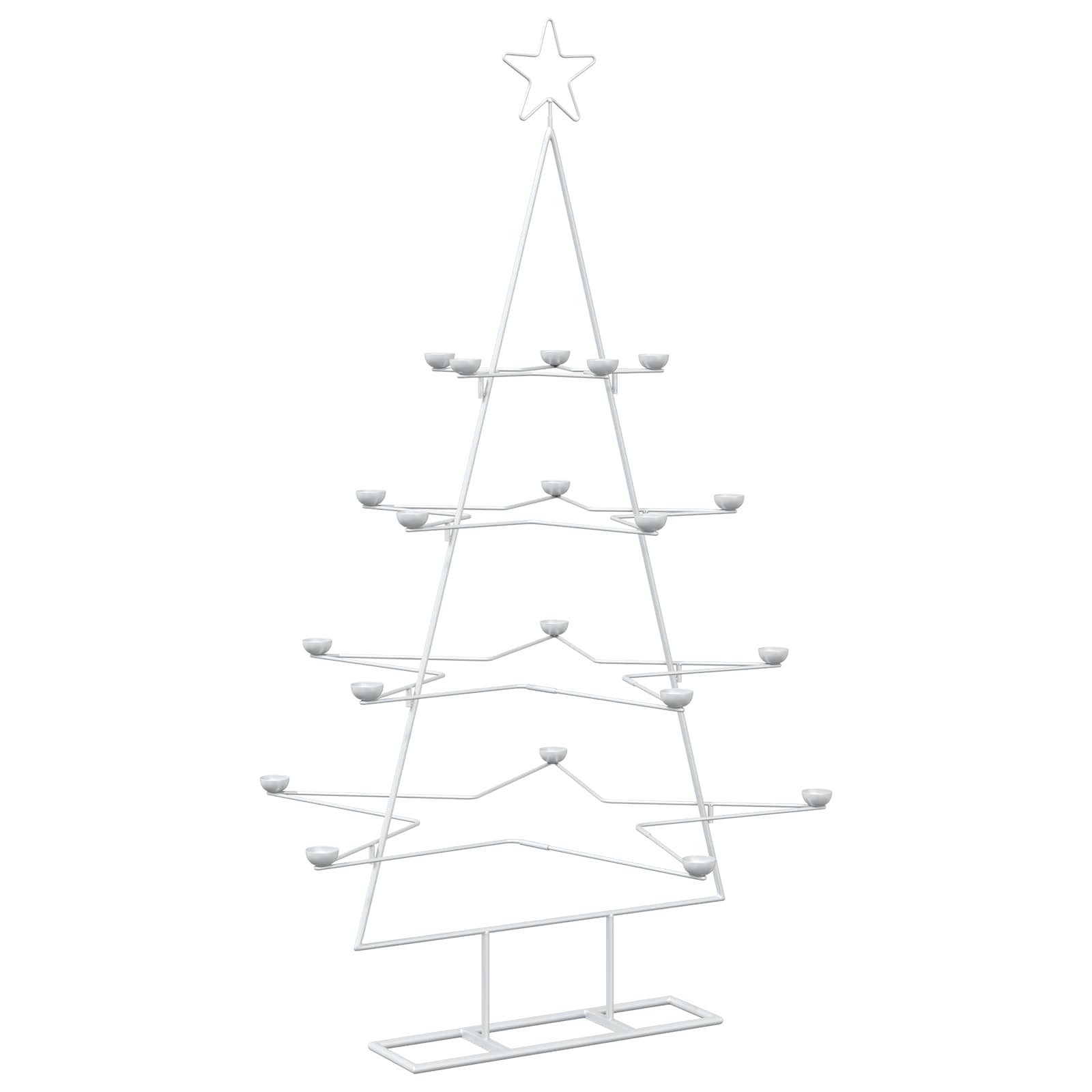 Albero di Natale in Metallo con Supporto KUOPIO 140 cm Acciaio
