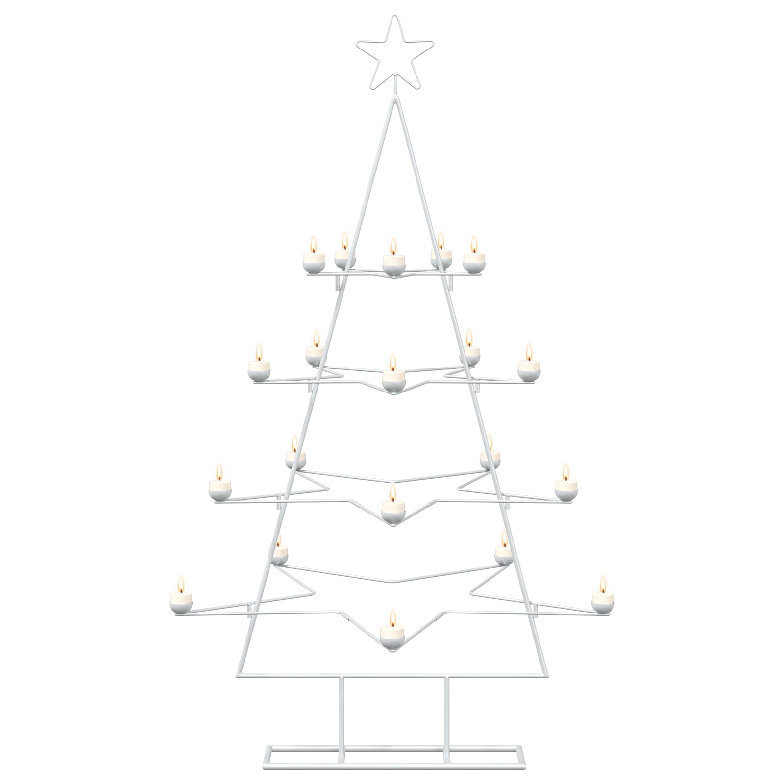 Albero di Natale in Metallo con Supporto KUOPIO 140 cm Acciaio