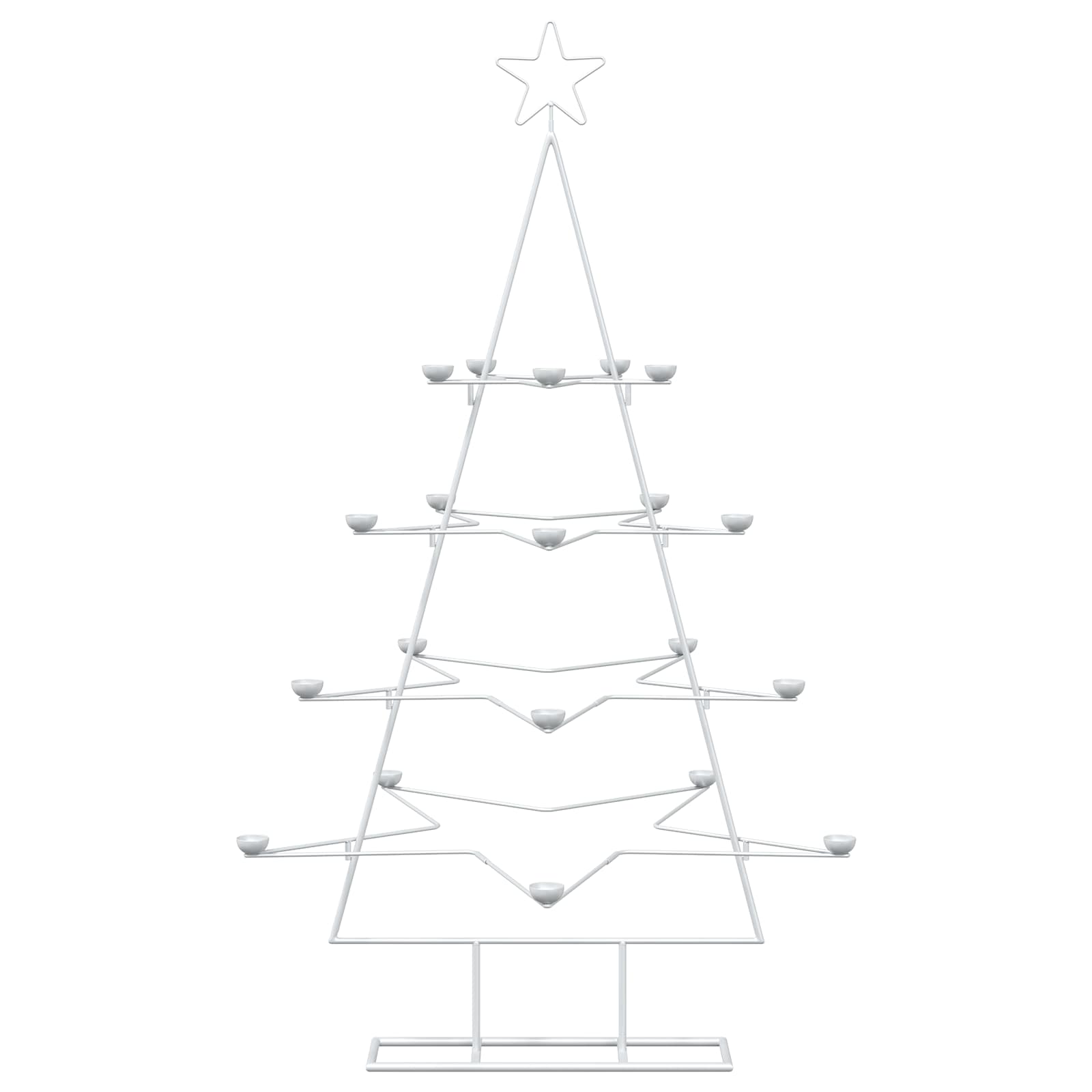 Albero di Natale in Metallo con Supporto KUOPIO 140 cm Acciaio