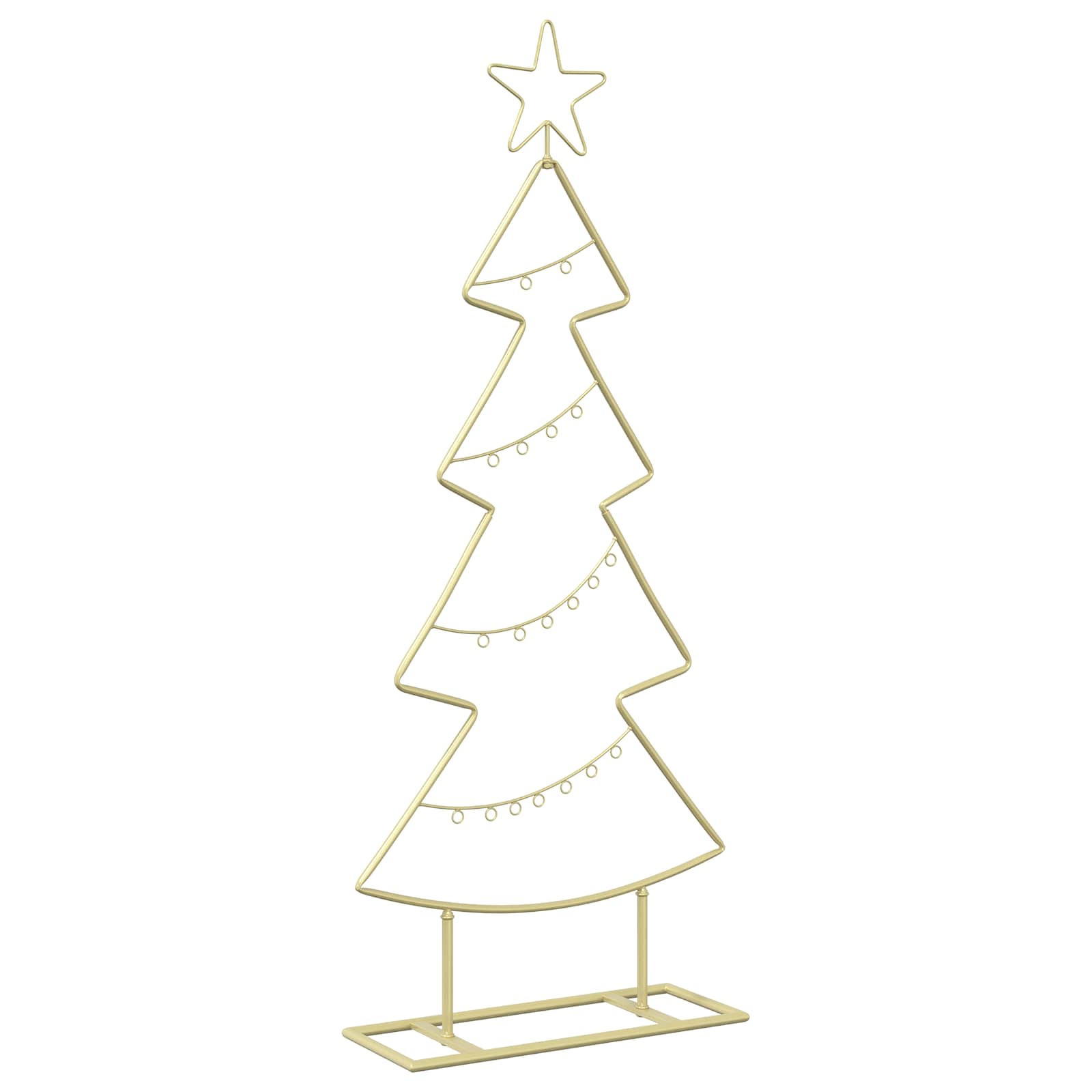 Albero di Natale in metallo con supporto KUOPIO 90 cm Acciaio