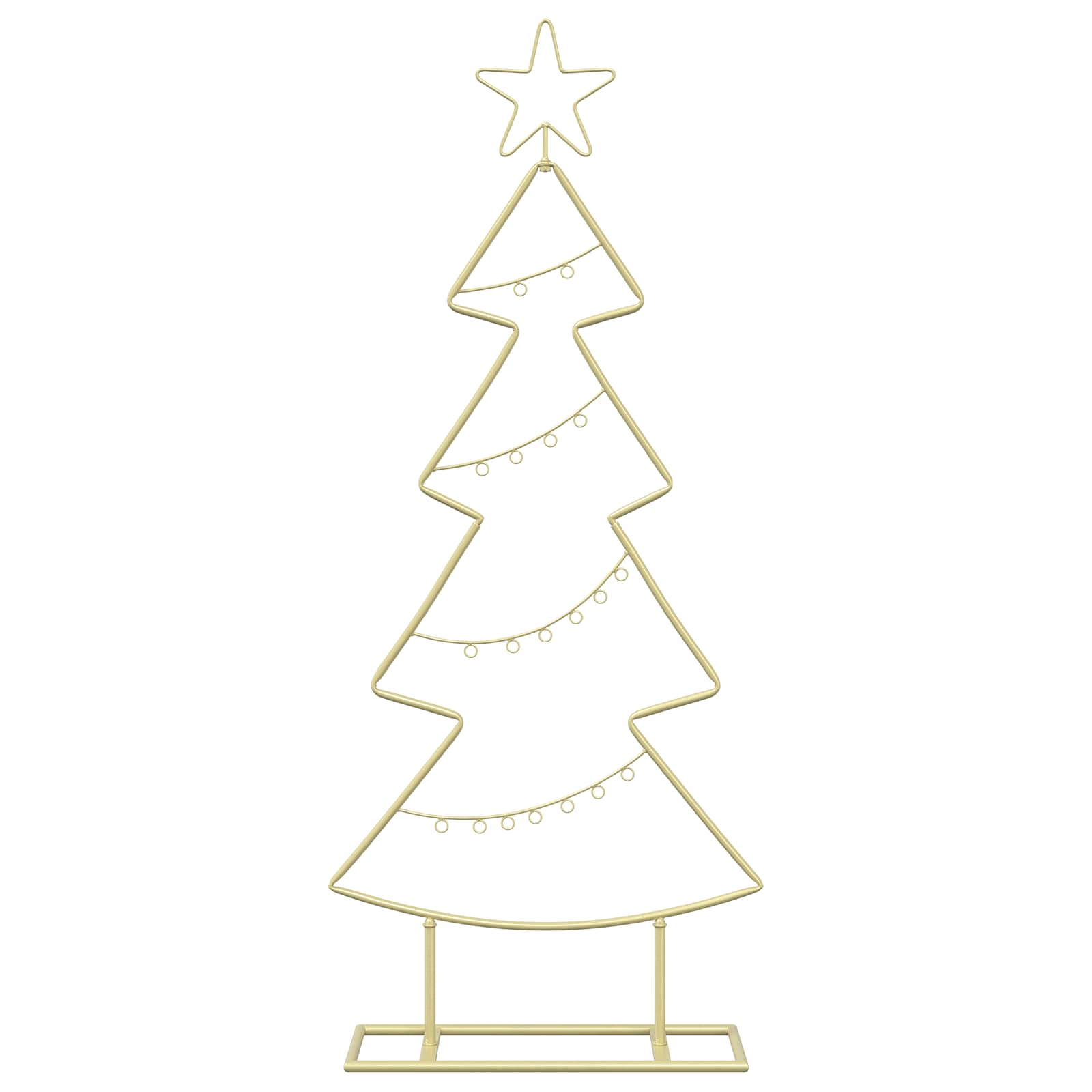 Albero di Natale in metallo con supporto KUOPIO 90 cm Acciaio