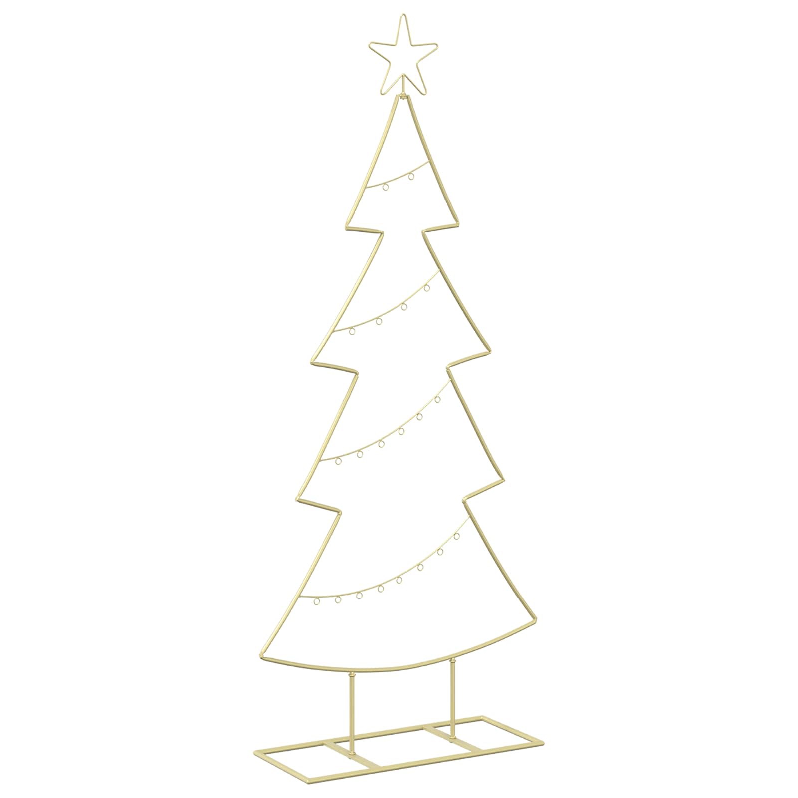 Albero di Natale in metallo con supporto KUOPIO 125 cm Acciaio