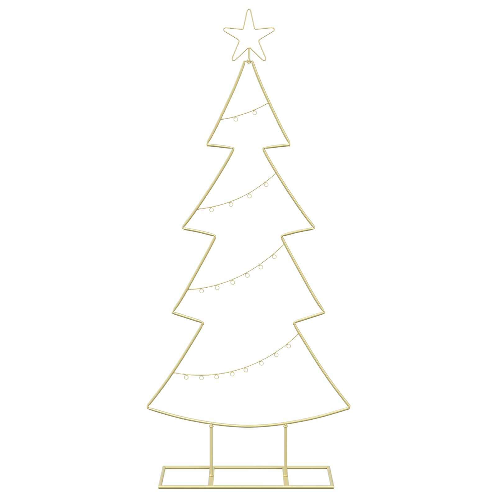 Albero di Natale in metallo con supporto KUOPIO 125 cm Acciaio